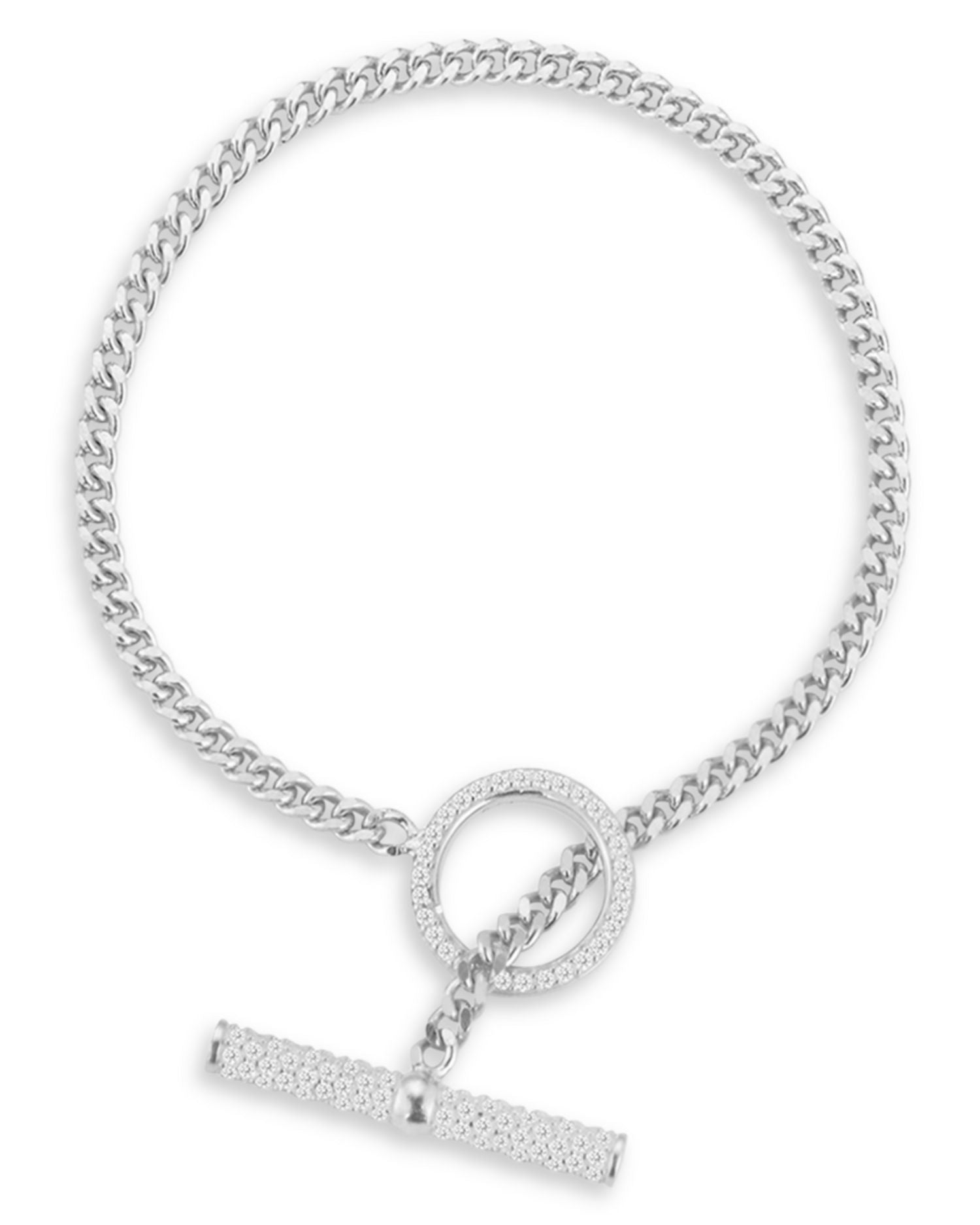 Pavé Toggle Curb Chain Bracelet - Exclusive