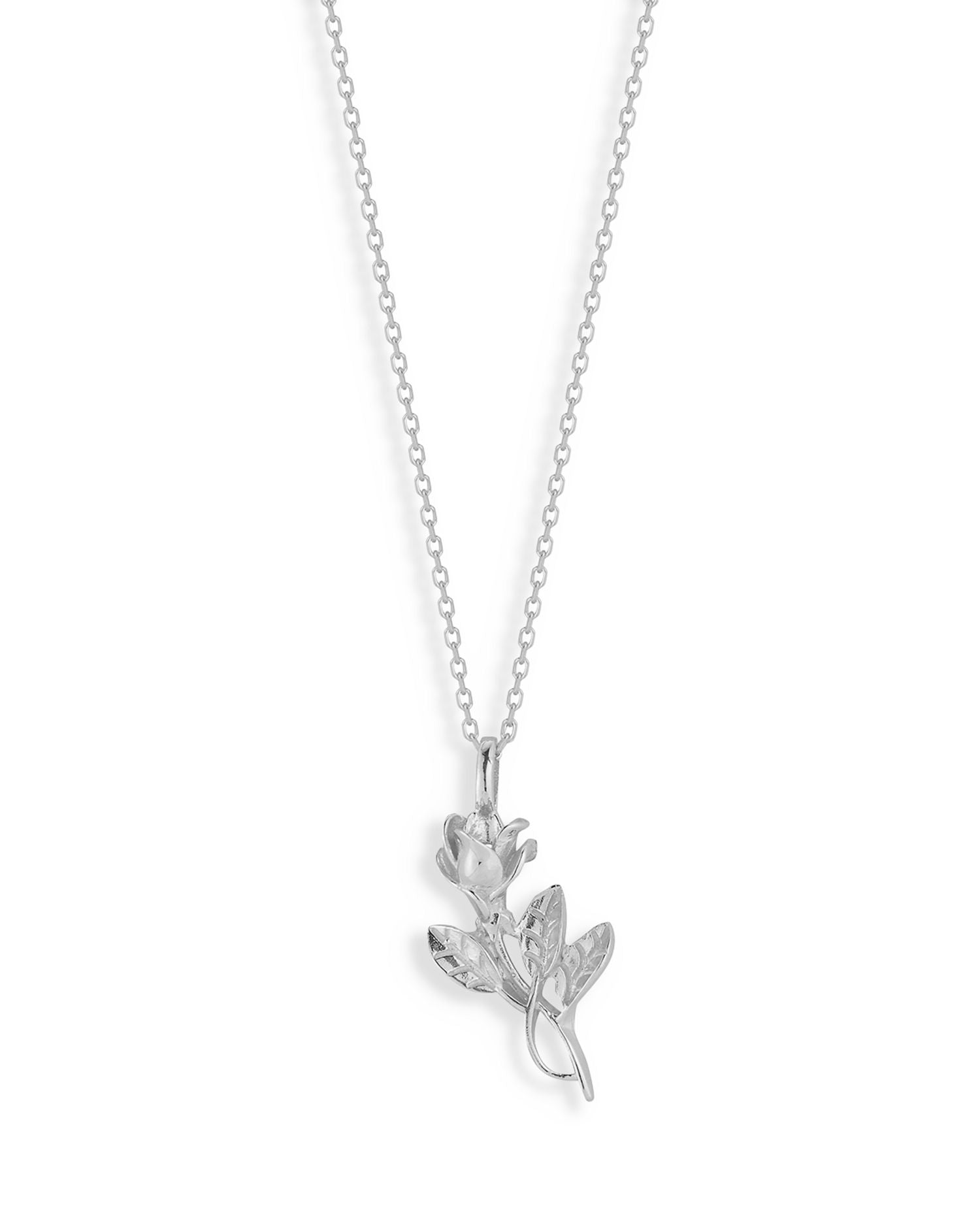 3D Rose Pendant Necklace, 16'-18' - Exclusive