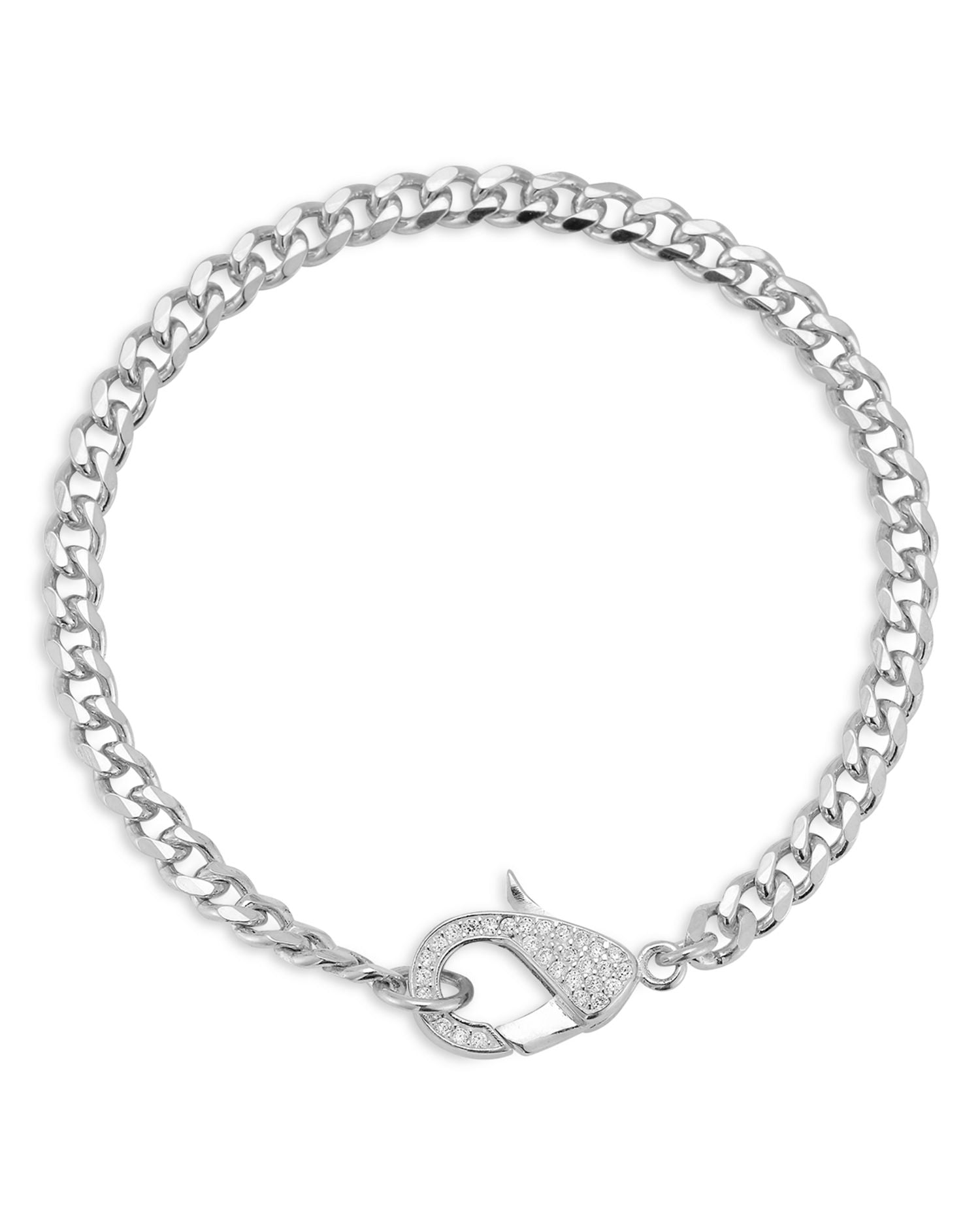 Pavé Clasp Curb Chain Bracelet - Exclusive