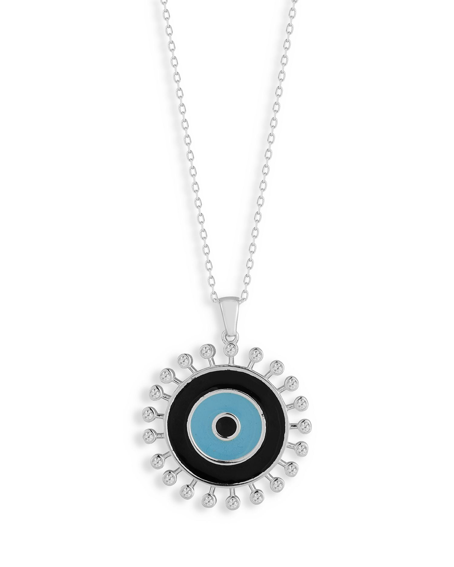 Pavé & Color Eye Pendant Necklace, 16'-18' - Exclusive