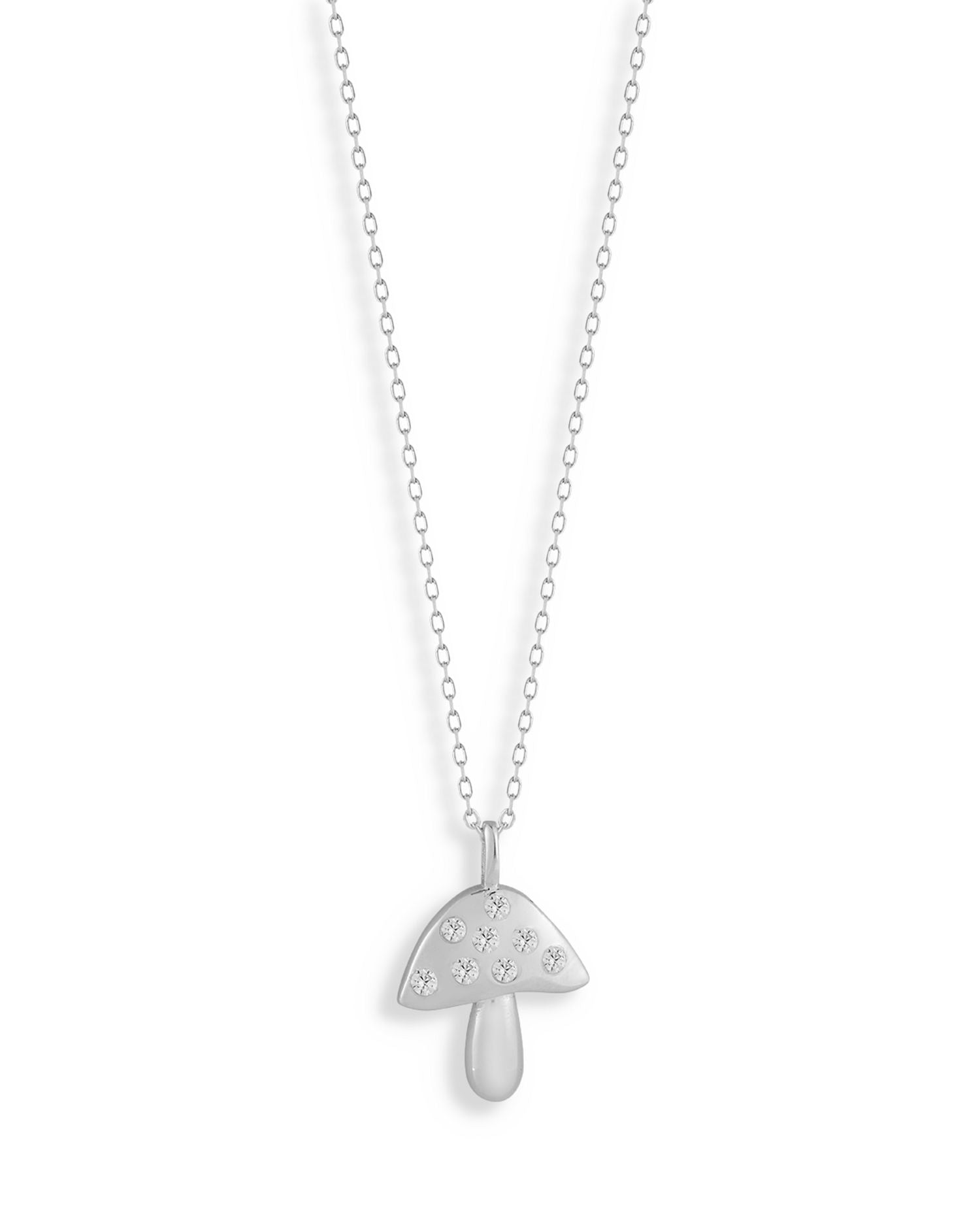 Pavé Mushroom Pendant Necklace, 16'-18' - Exclusive