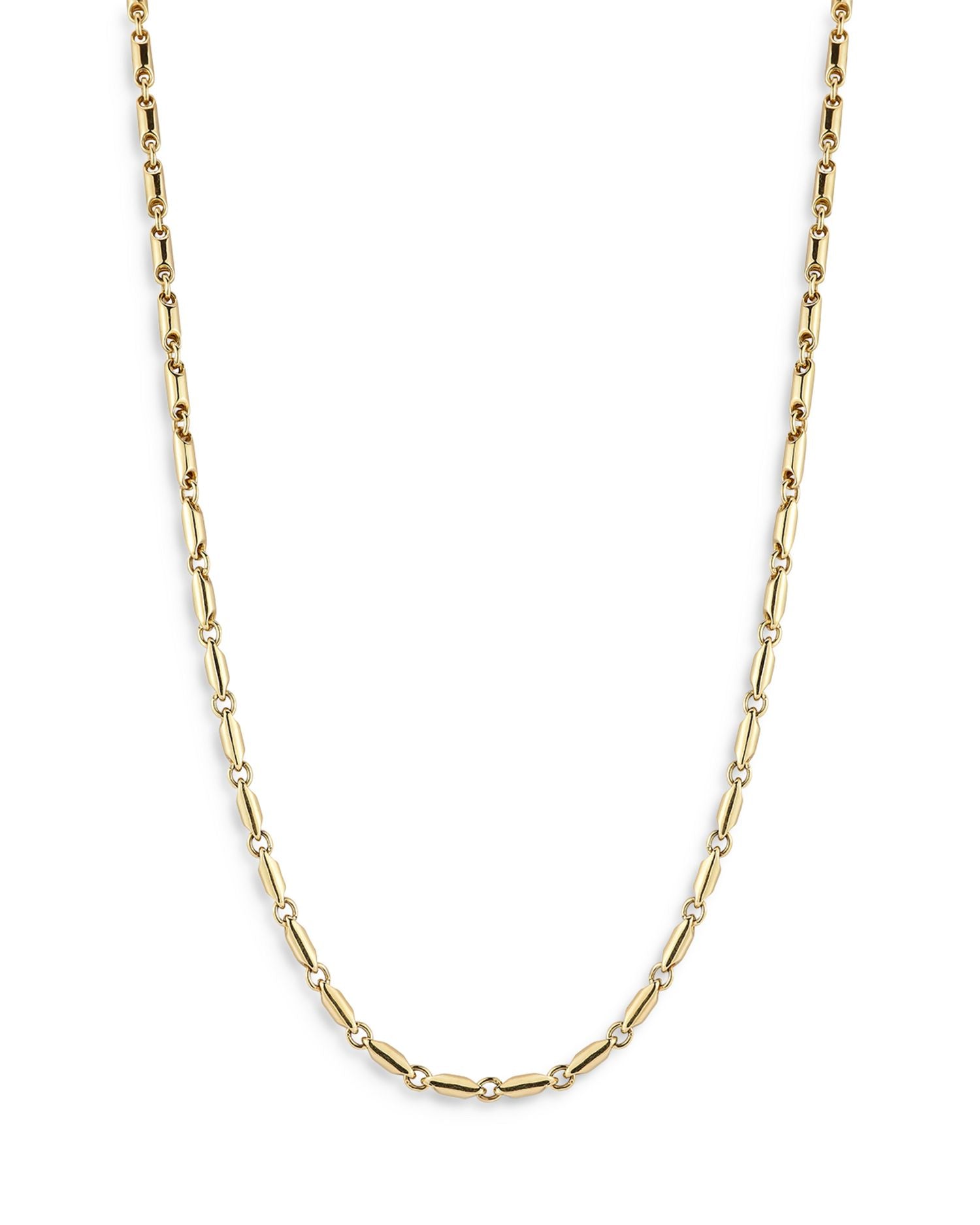 Long Link Collar Necklace in 14K Yellow Gold, 18'