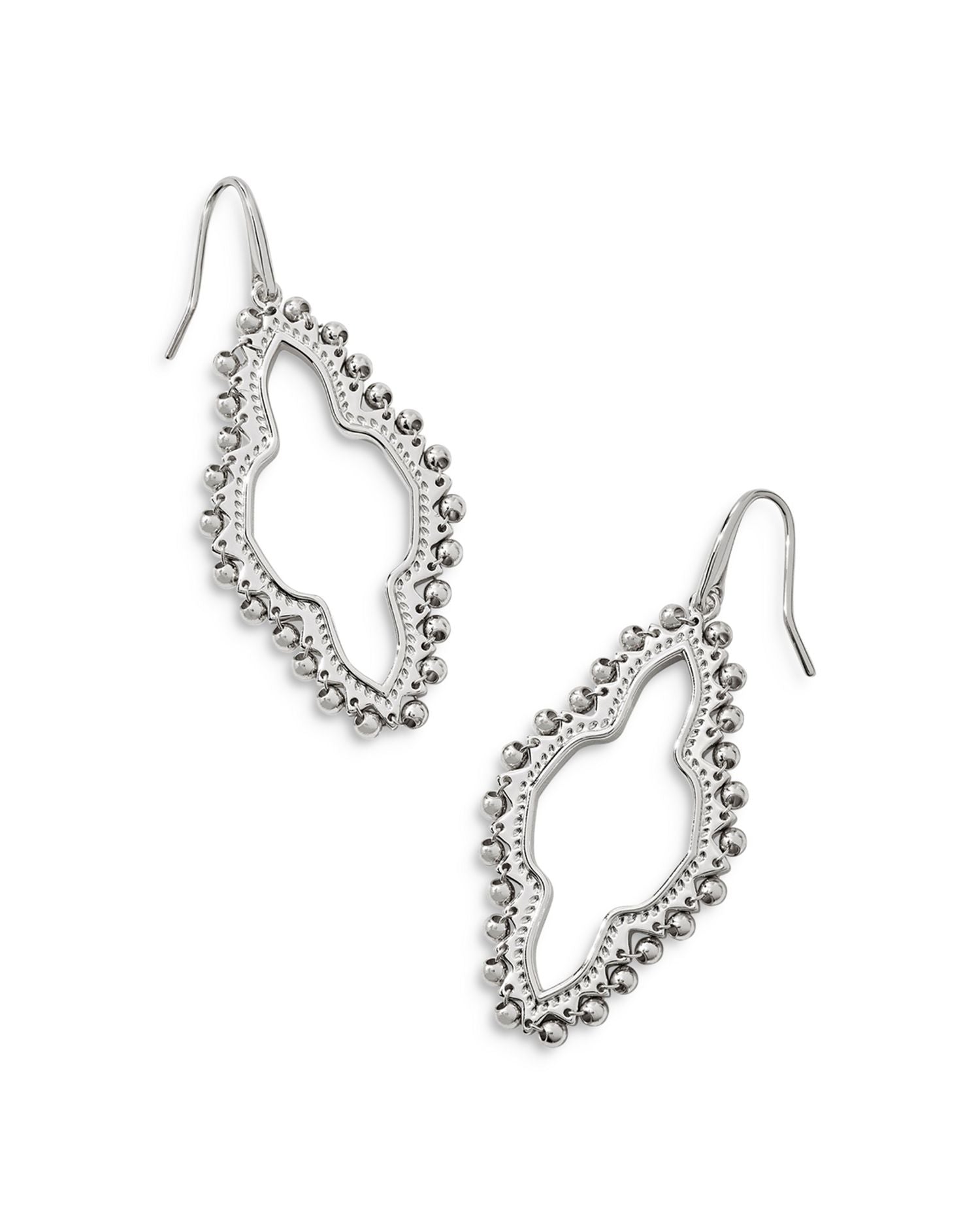 Abbie Beaded Open Frame Drop Earrings
