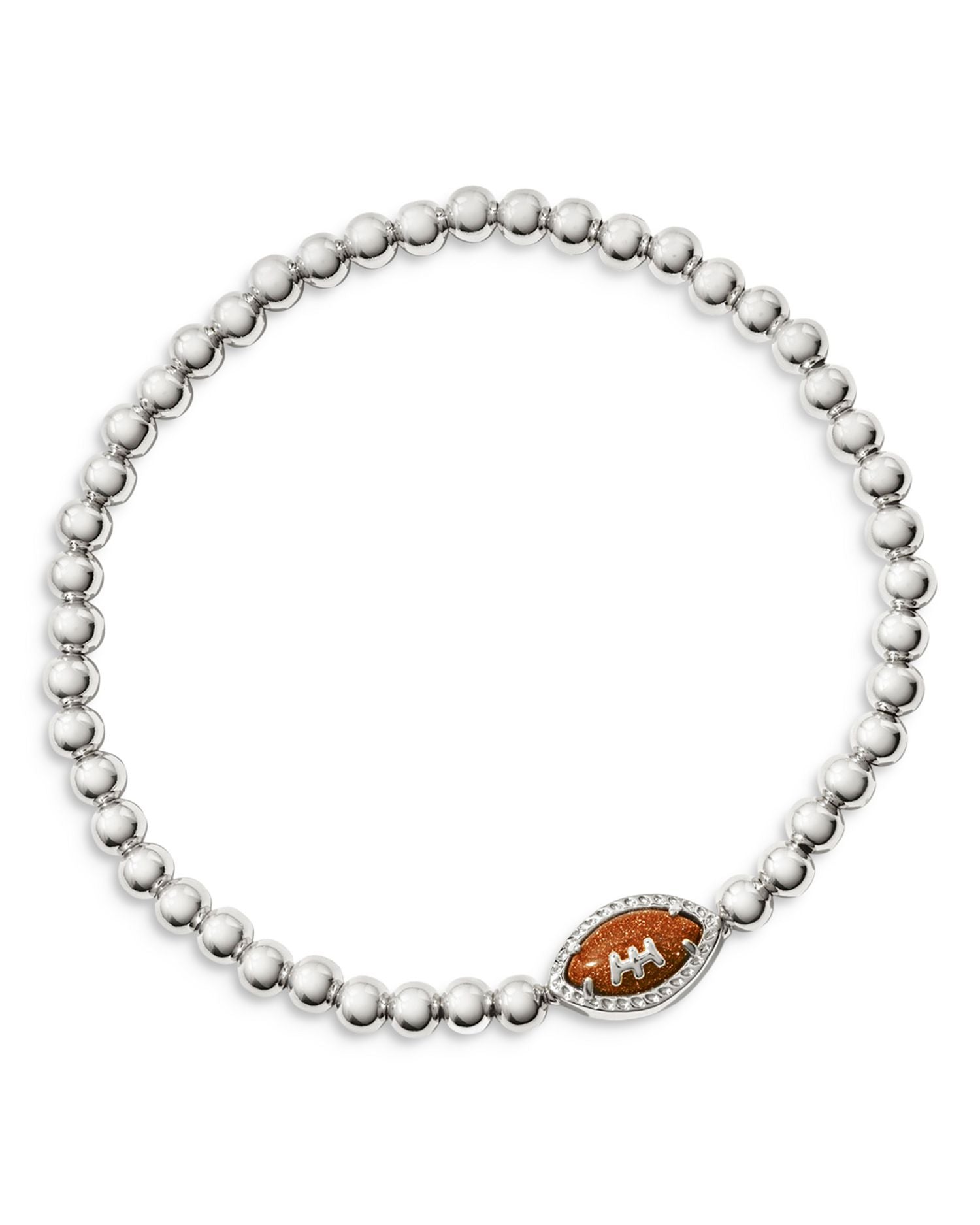 Football Beaded Stretch Bracelet