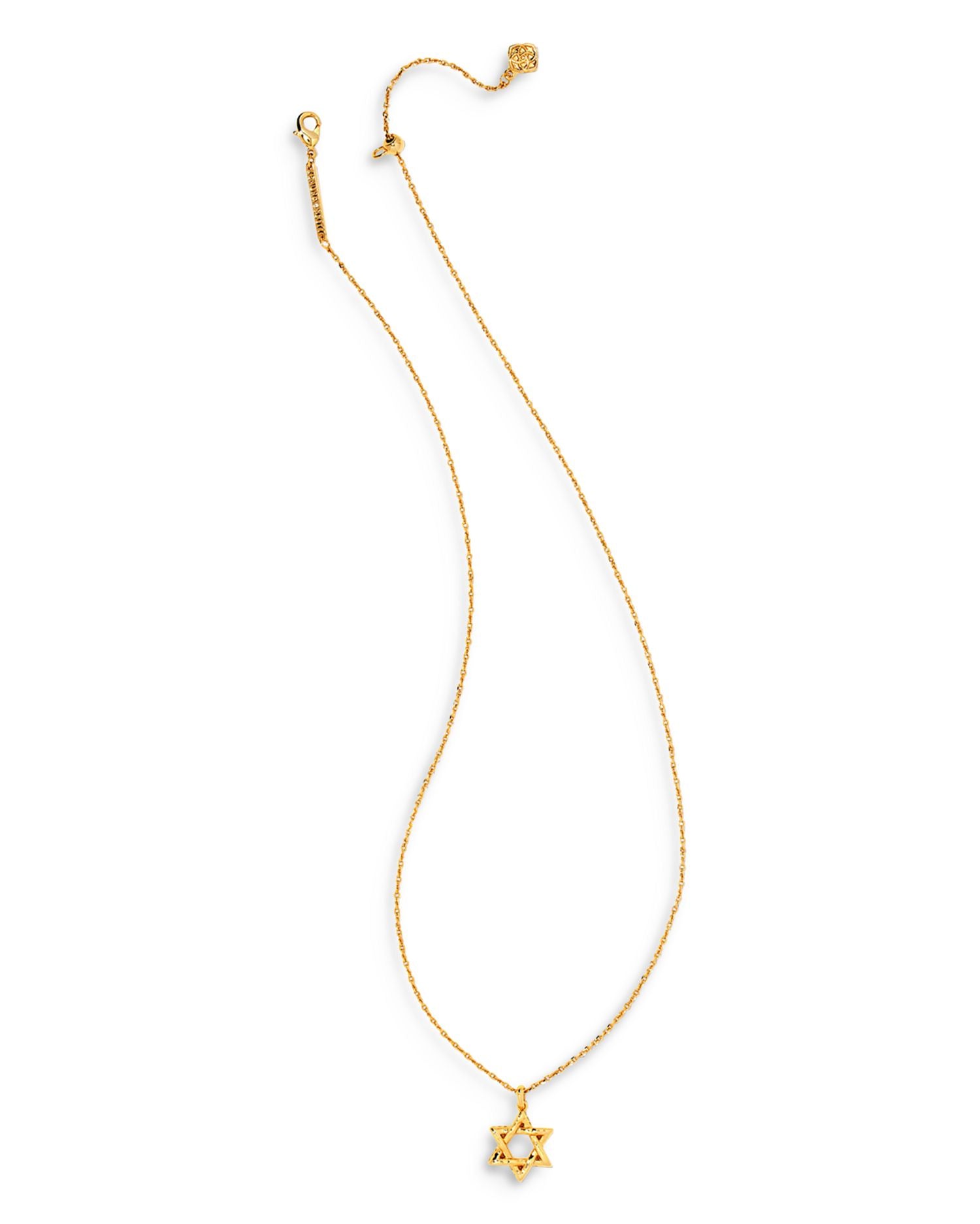 Star Of David Adjustable Pendant Necklace, 18'-19'