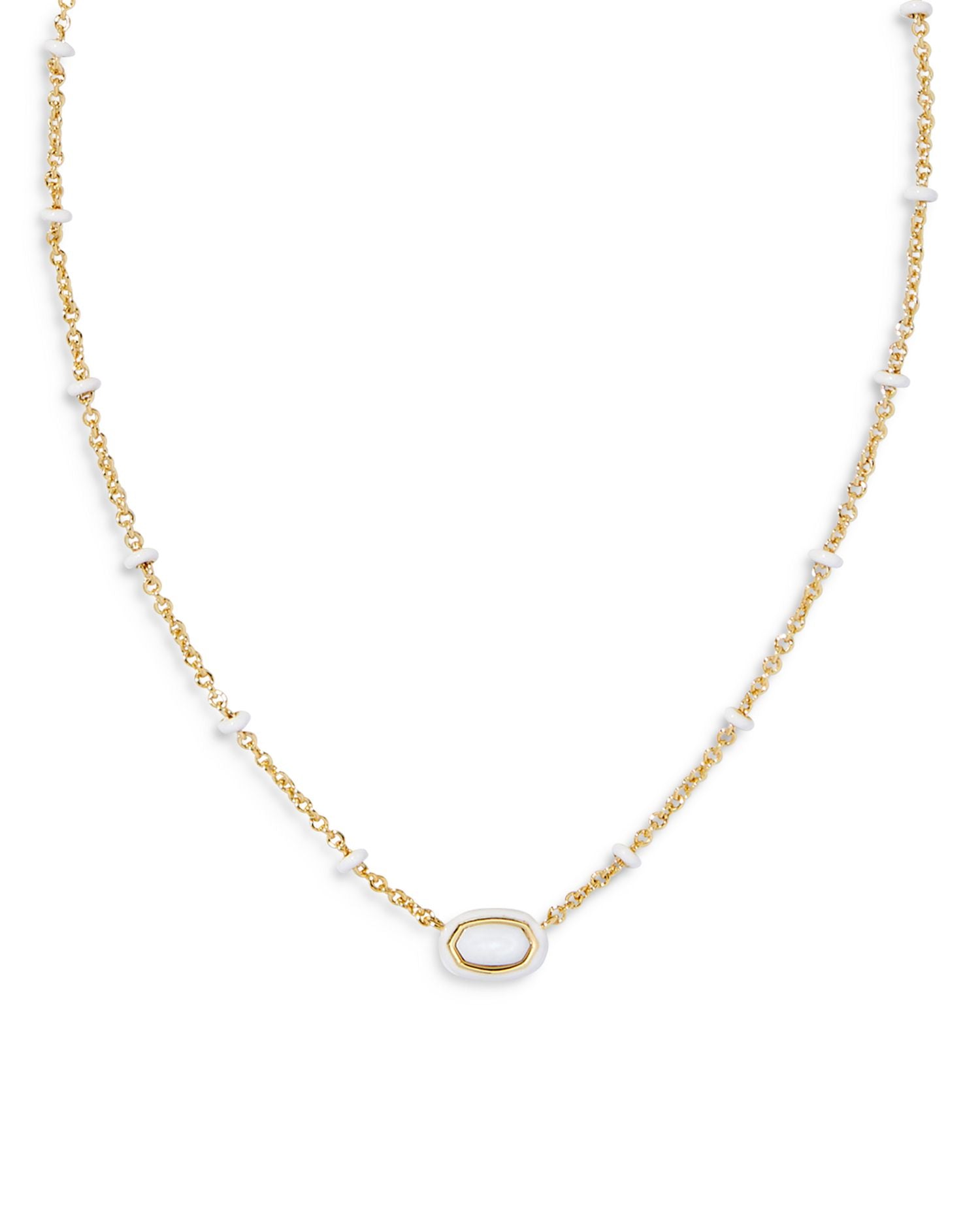 Mini Elisa Adjustable Framed Pendant Necklace, 15'-19'