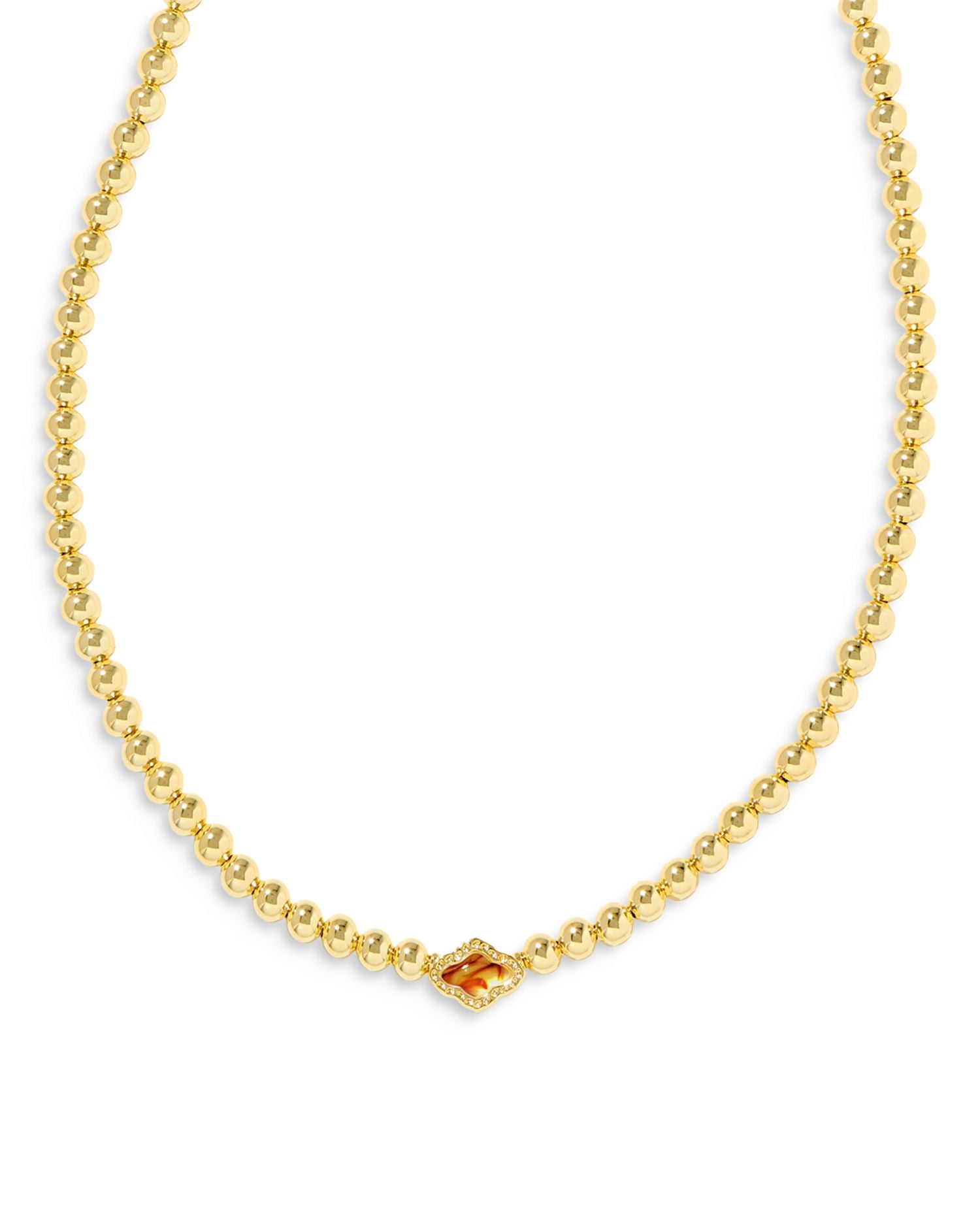 Abbie Mother of Pearl Beaded Choker Necklace, 13.5 - 17.5"