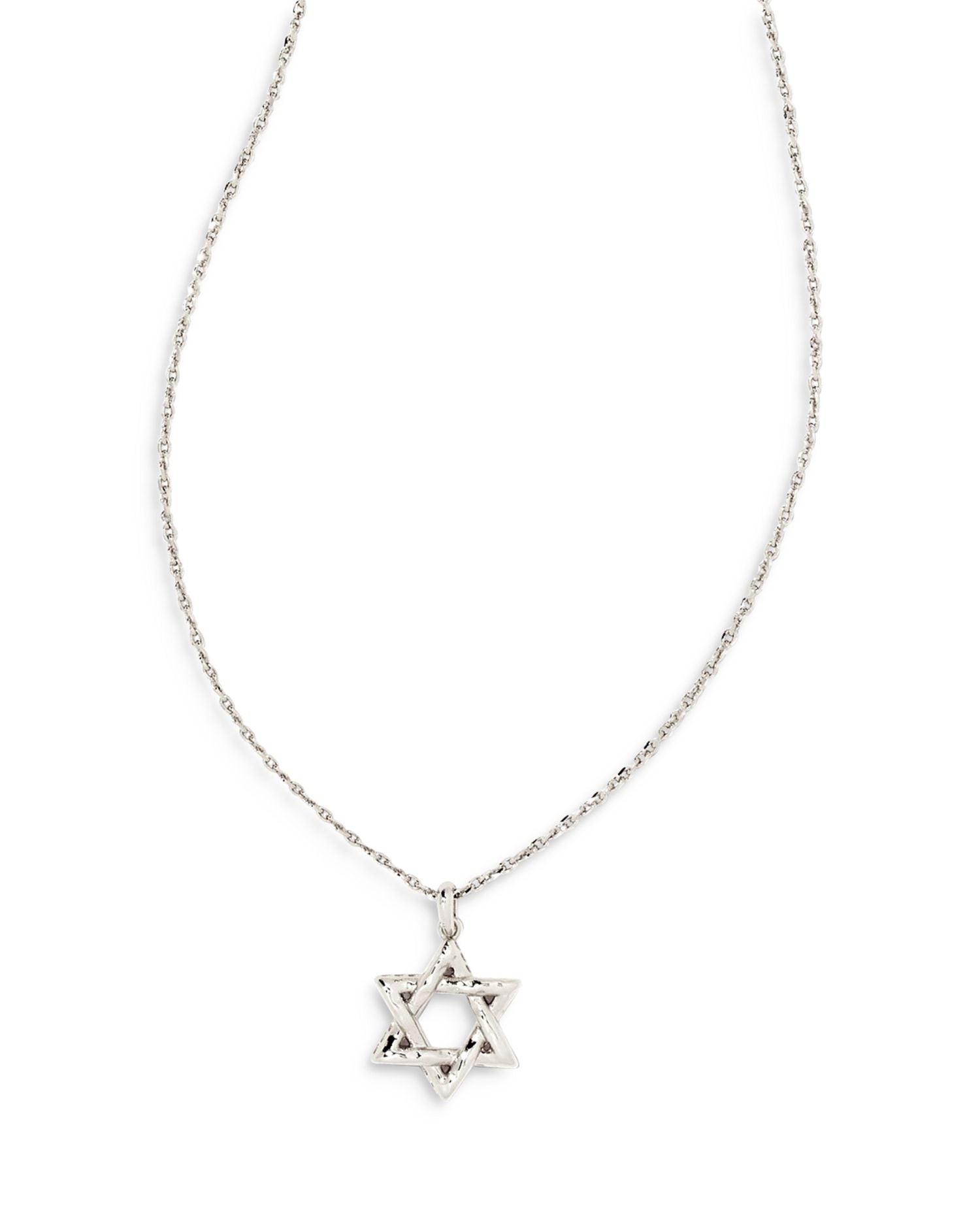 Star Of David Adjustable Pendant Necklace, 18'-19'