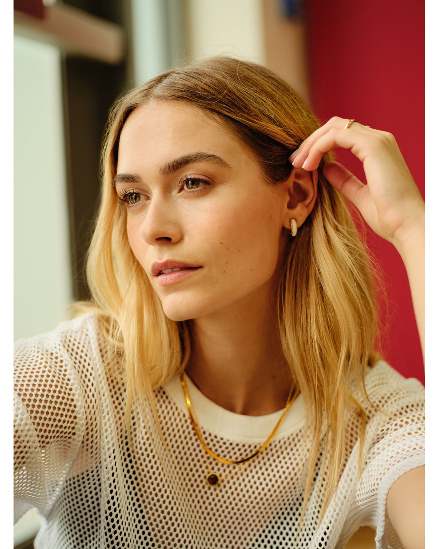 Ainsley Enamel Huggie Hoop Earrings