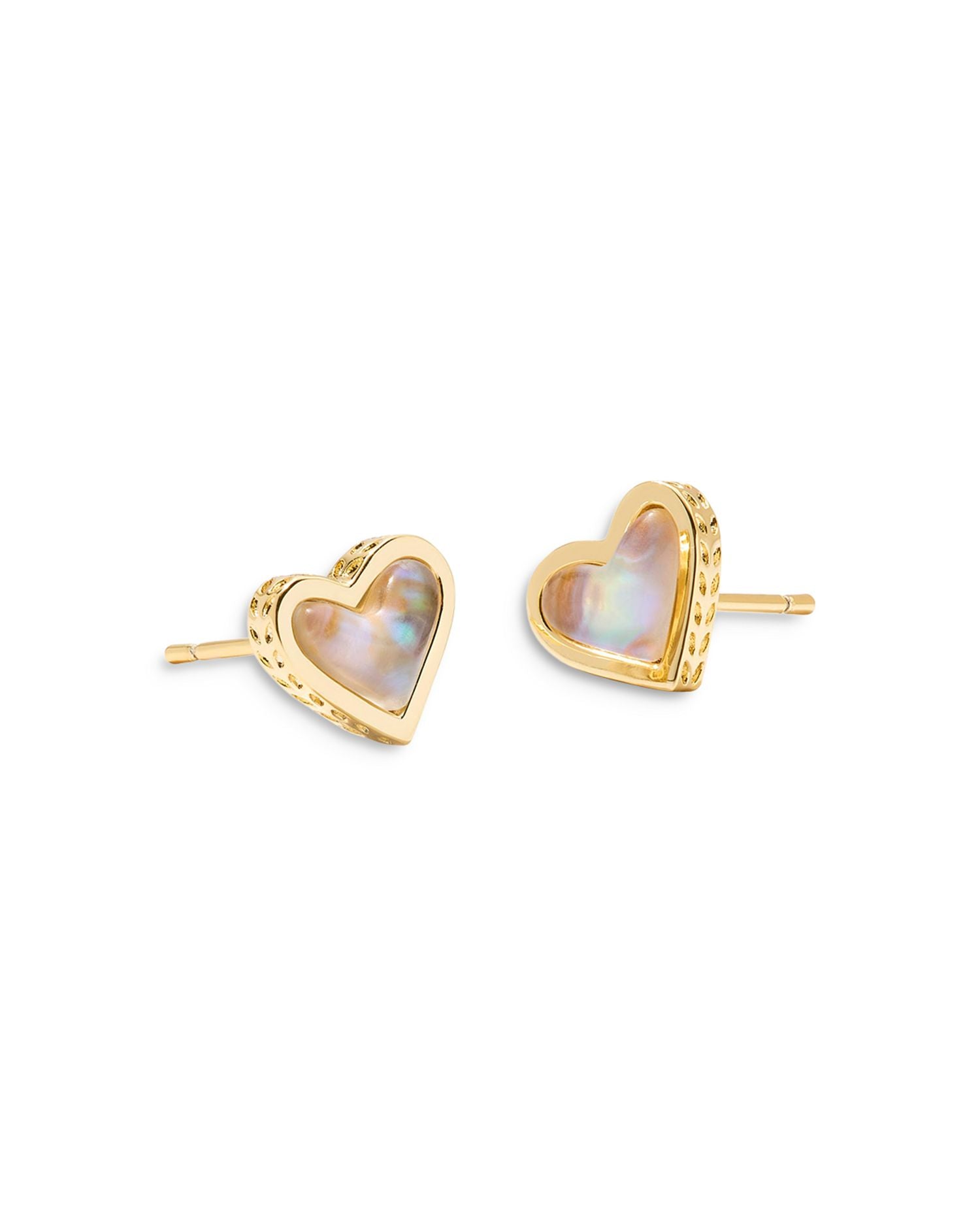 Drusy Ari Heart Stud Earrings