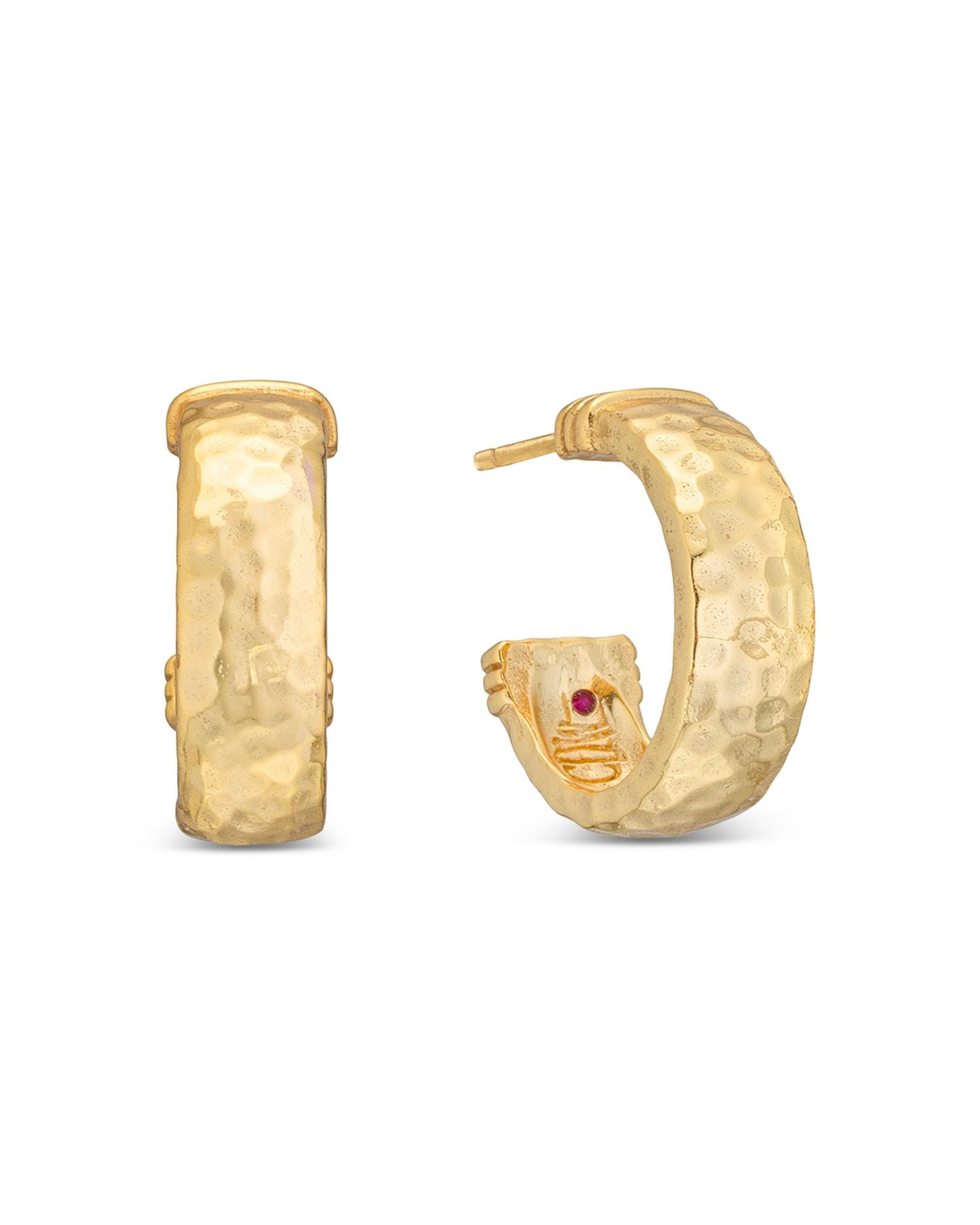 Cleopatra Textured Small Hoop Earrings