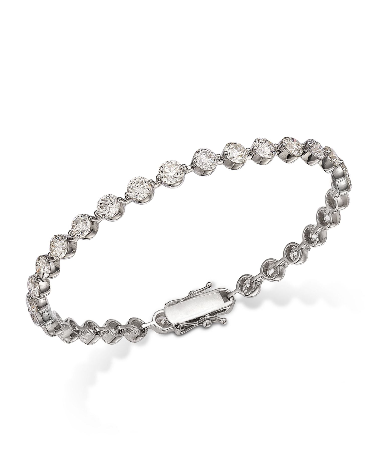 Certified Diamond Tennis Bracelet in 14K White Gold, 10.0 ct. t.w.