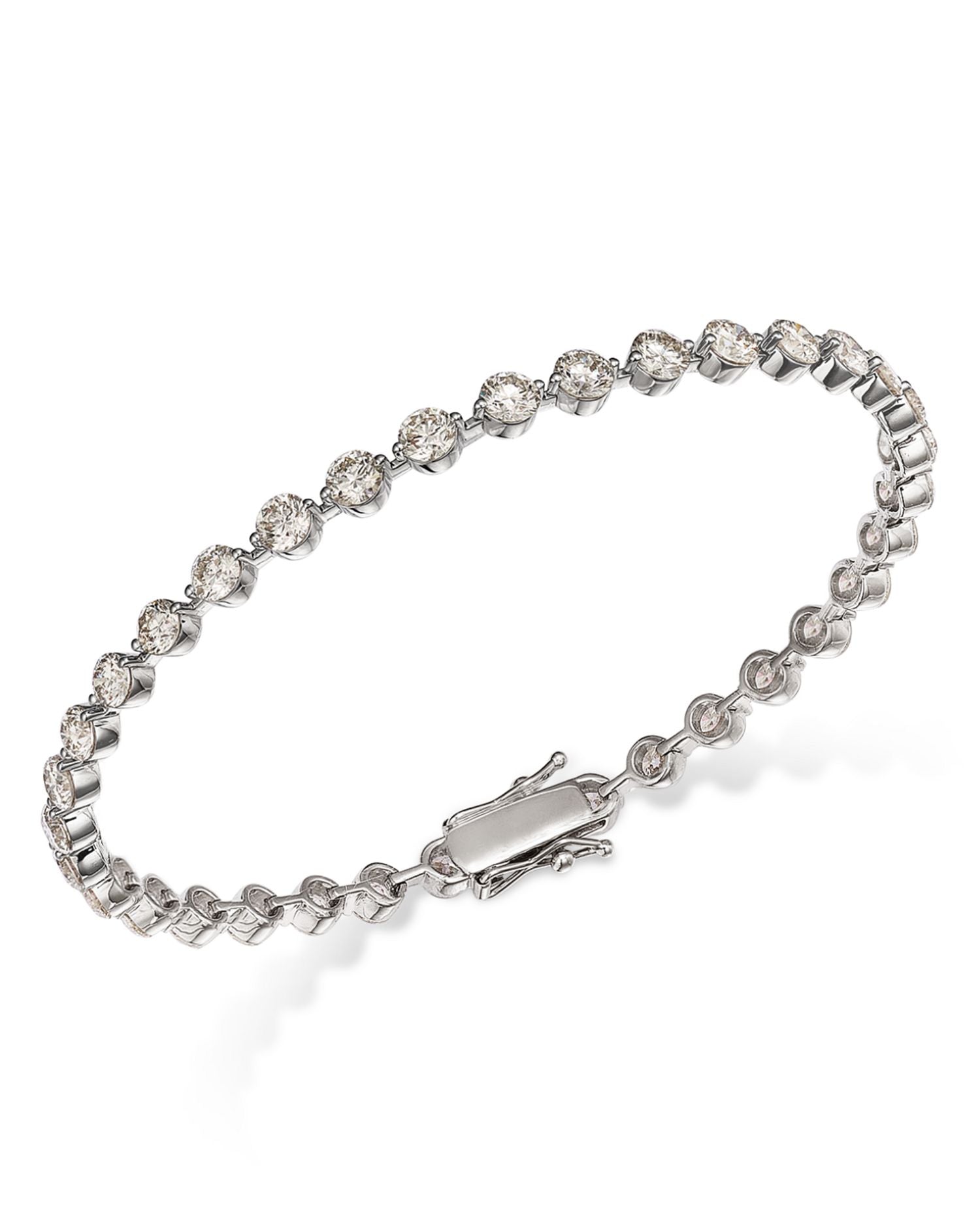 Certified Diamond Tennis Bracelet in 14K White Gold, 7.0 ct. t.w.