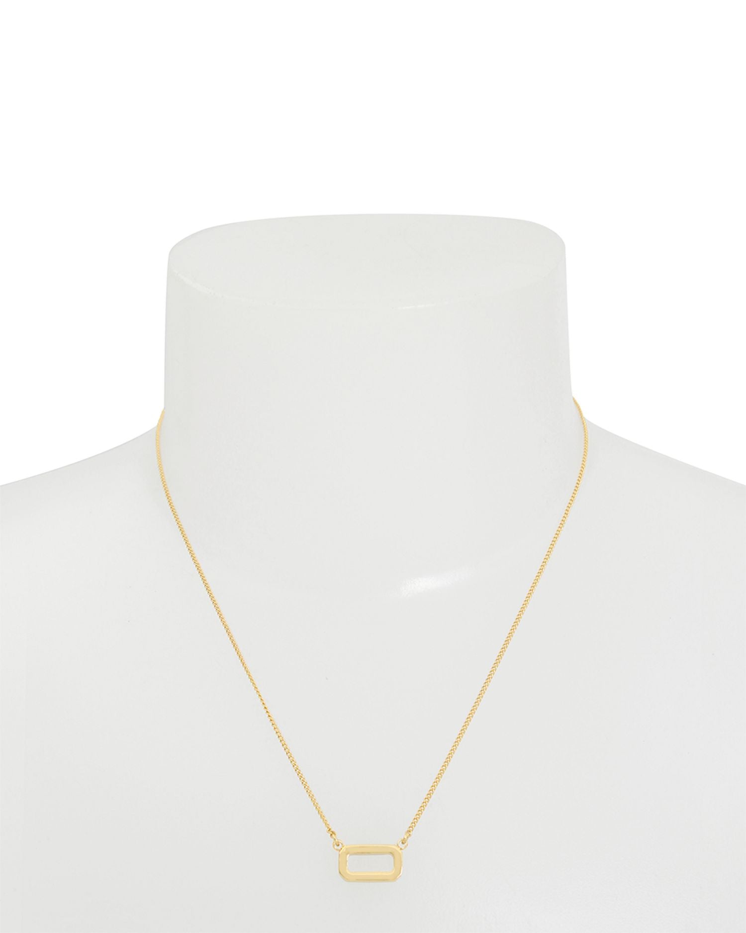 Hexagon Charm Pendant Necklace, 17-19'