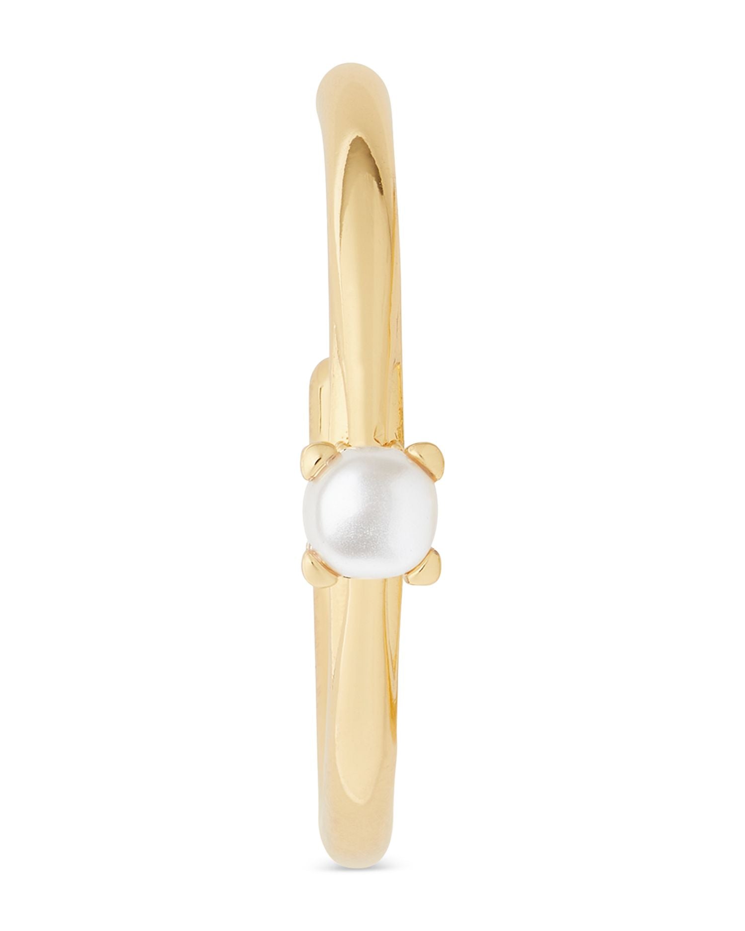Little Luxuries Imitation Pearl Small Hoop Earrings