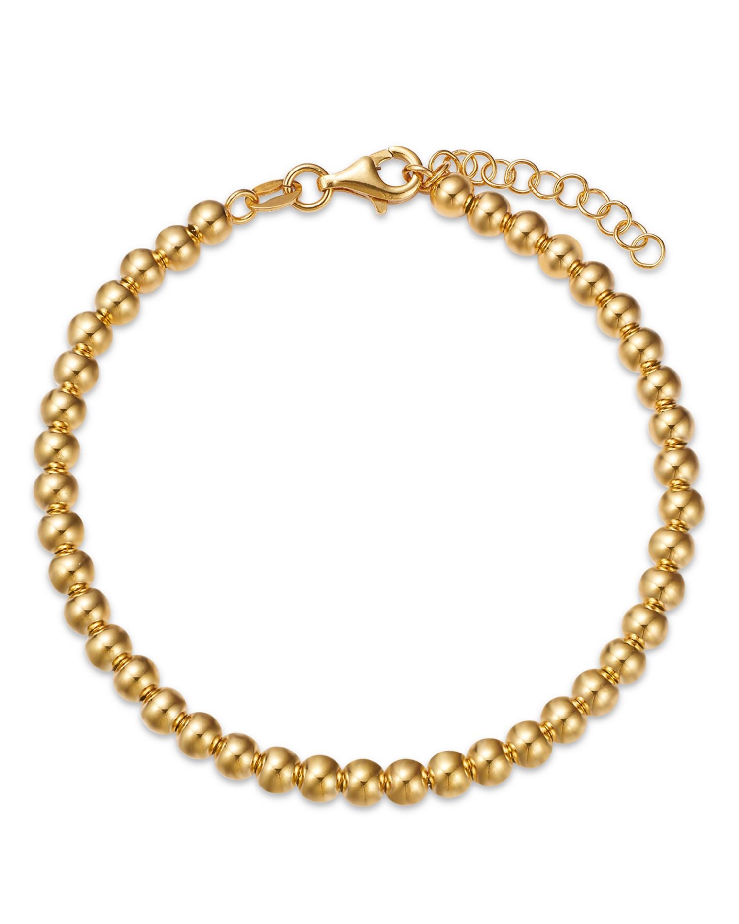 14K Yellow Gold Polished Ball Bead Bracelet