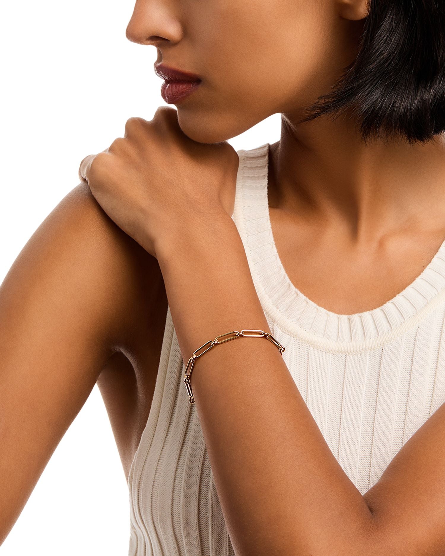 14K Yellow Gold Mixed Oval Link Bracelet