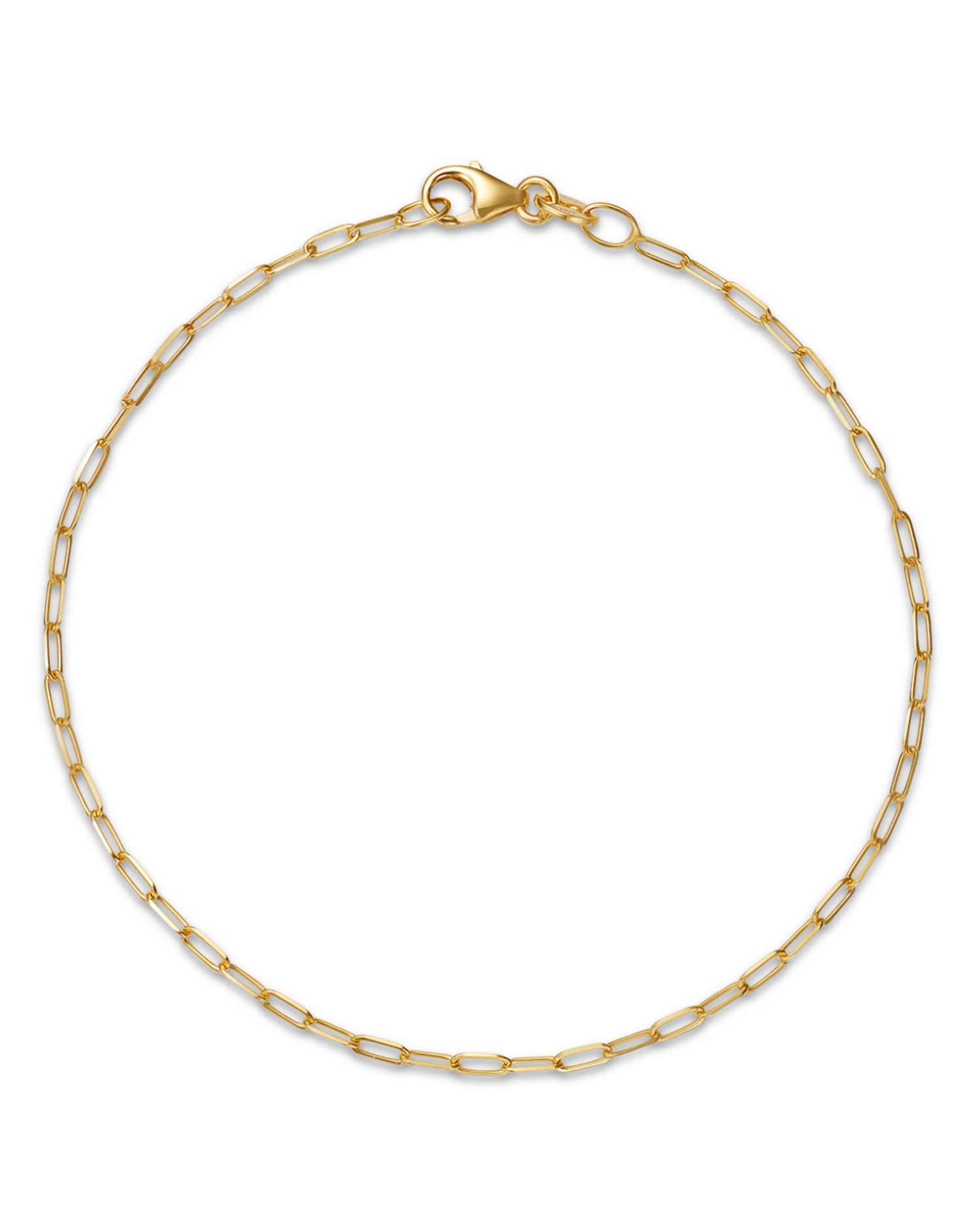 14K Yellow Gold Mini Oval Link Bracelet