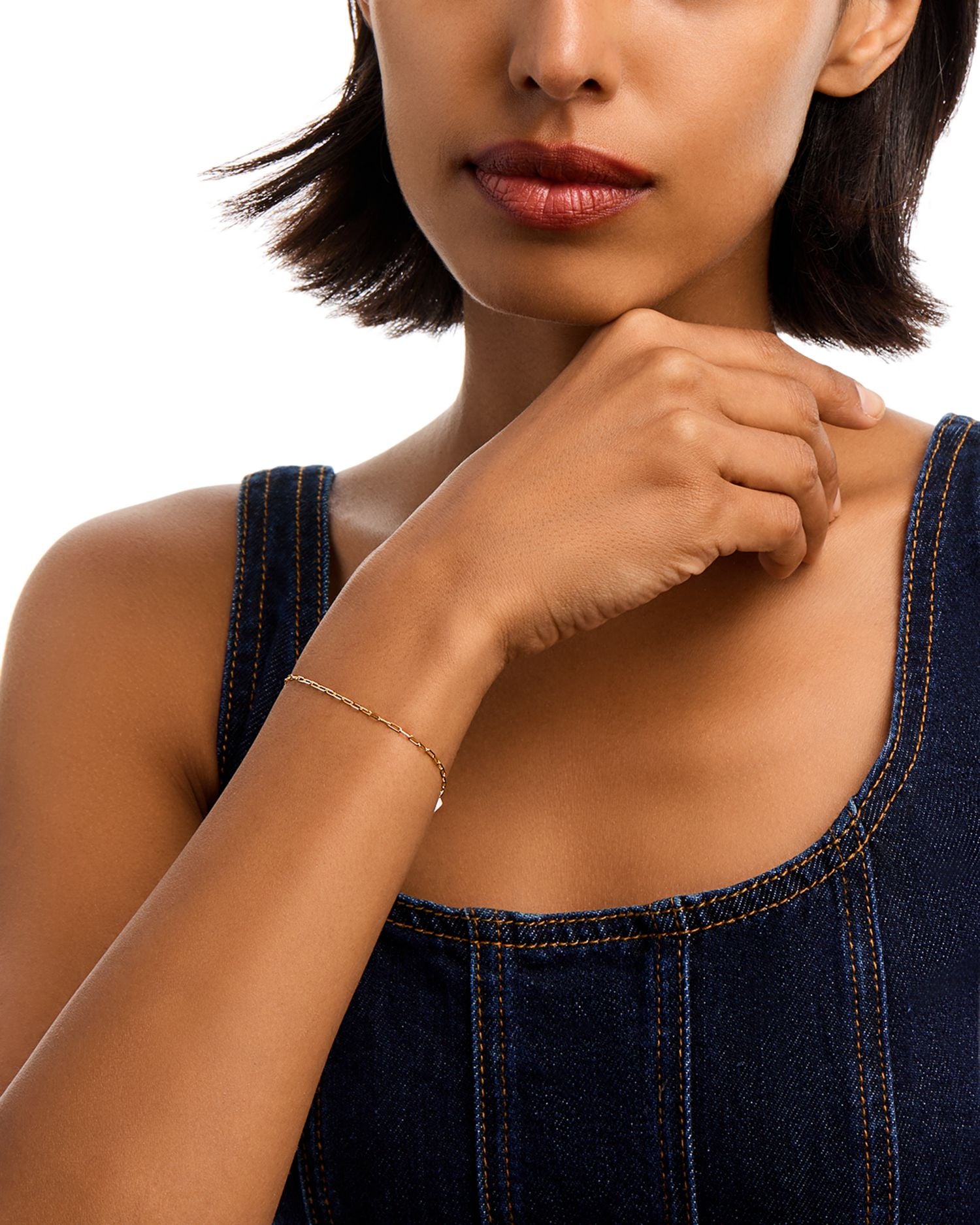 14K Yellow Gold Mini Oval Link Bracelet