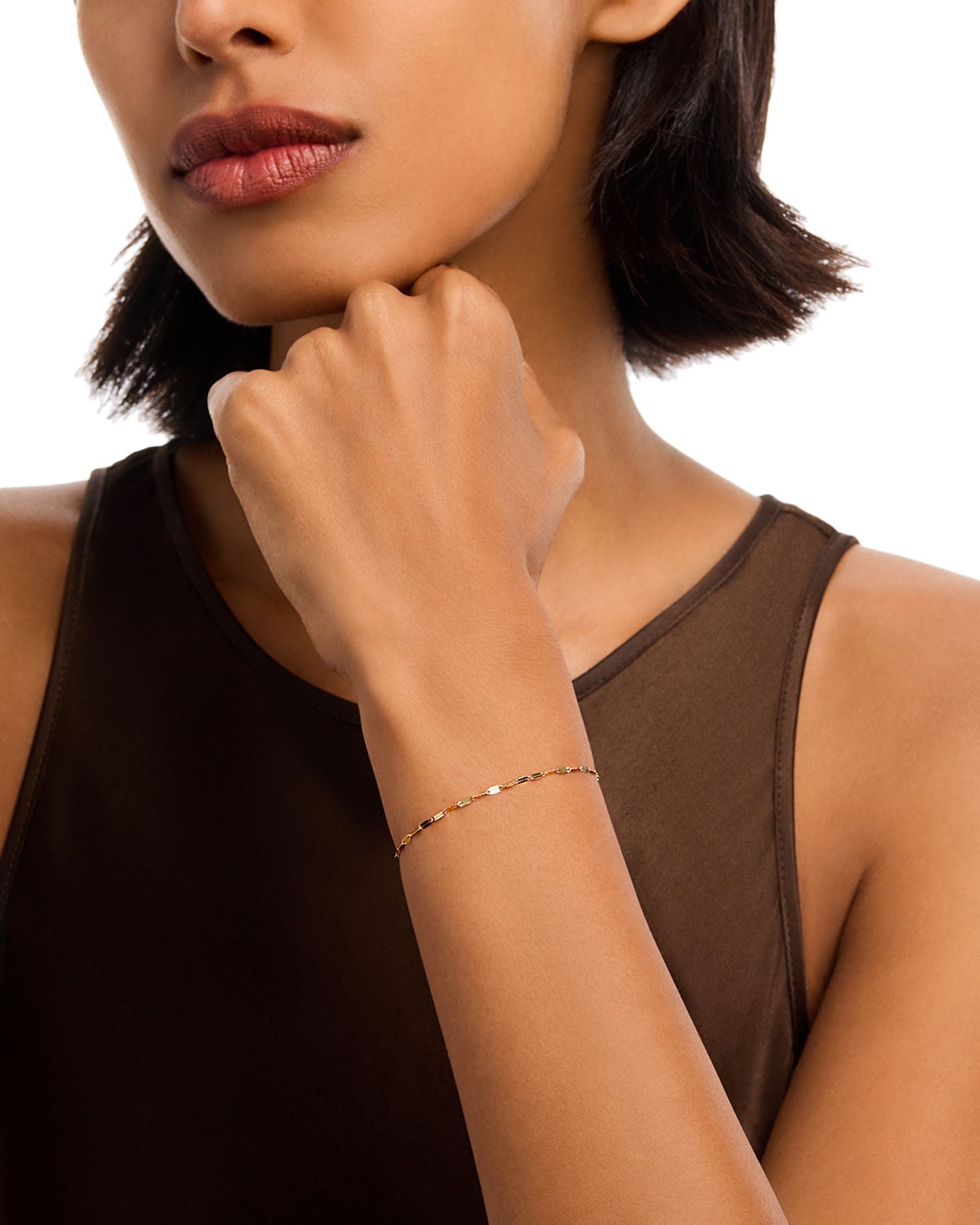 14K Yellow Gold Shimmer Link Bracelet