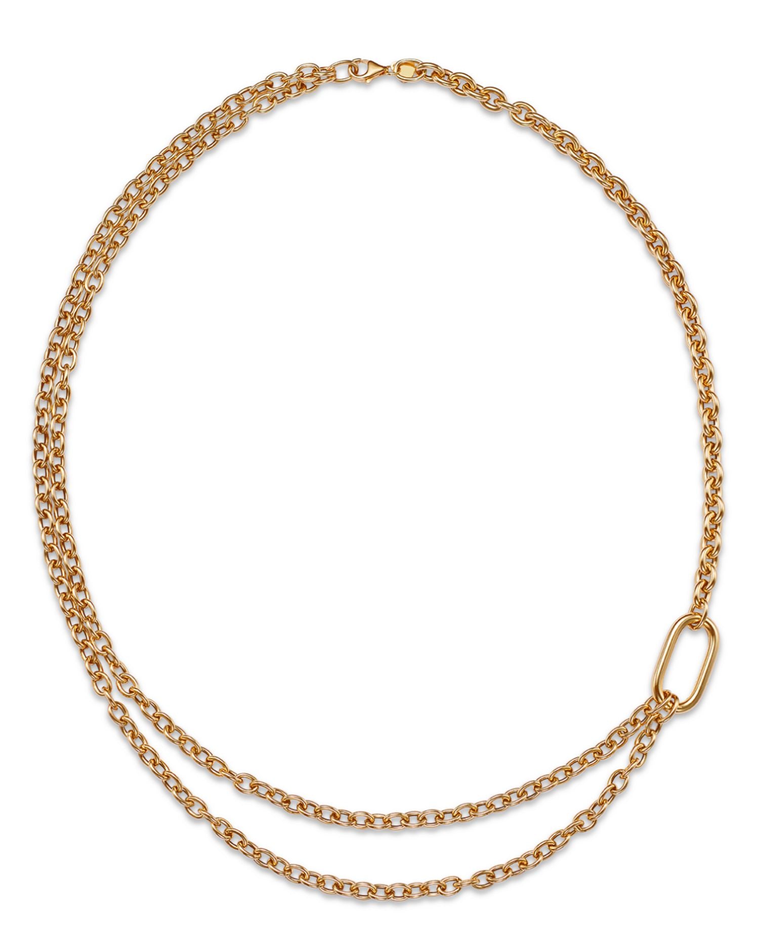 Double Row Layered Necklace in 14K Yellow Gold, 18' - Exclusive