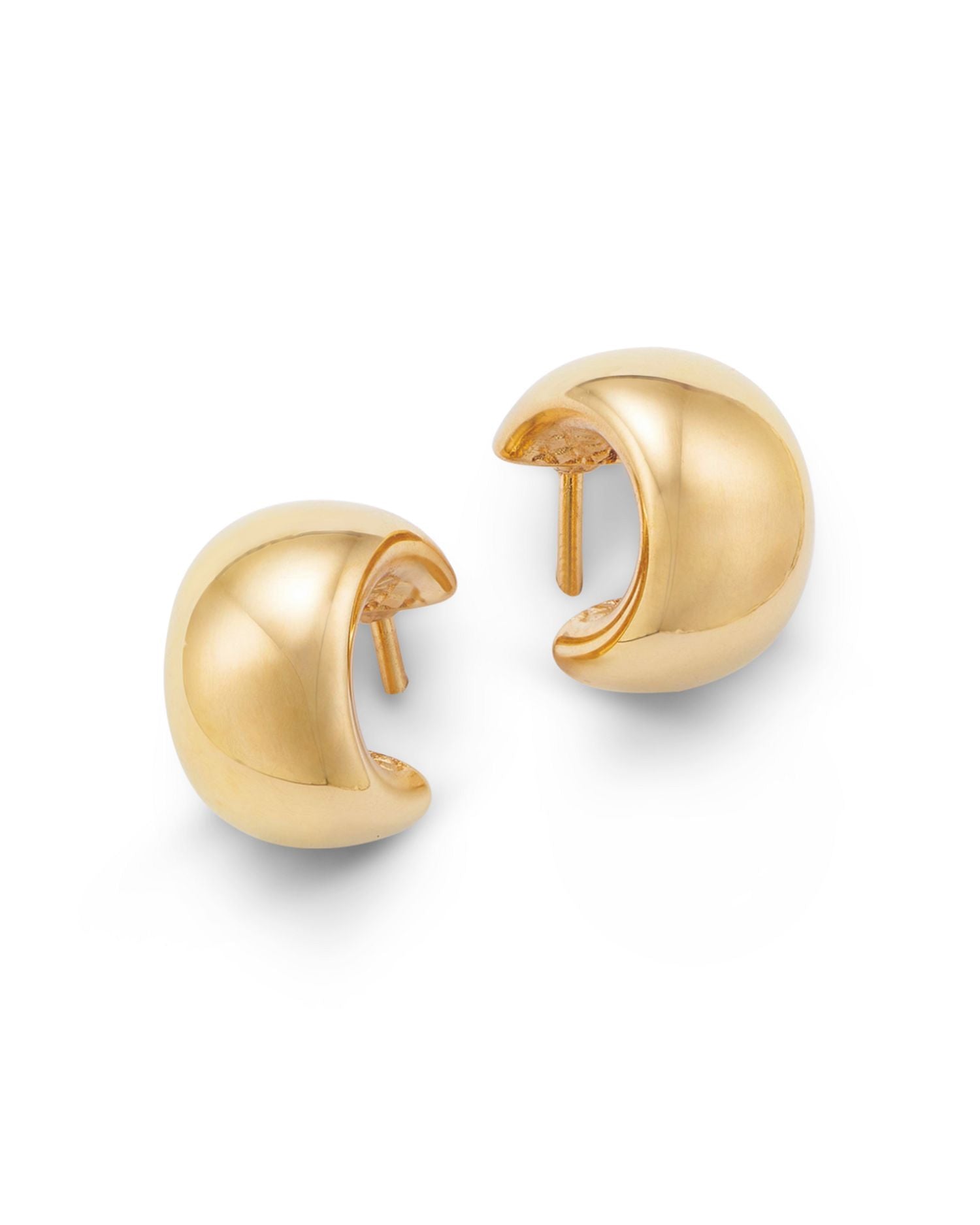 Polished Extra Small Huggie Hoop Earrings in 14K Yellow Gold