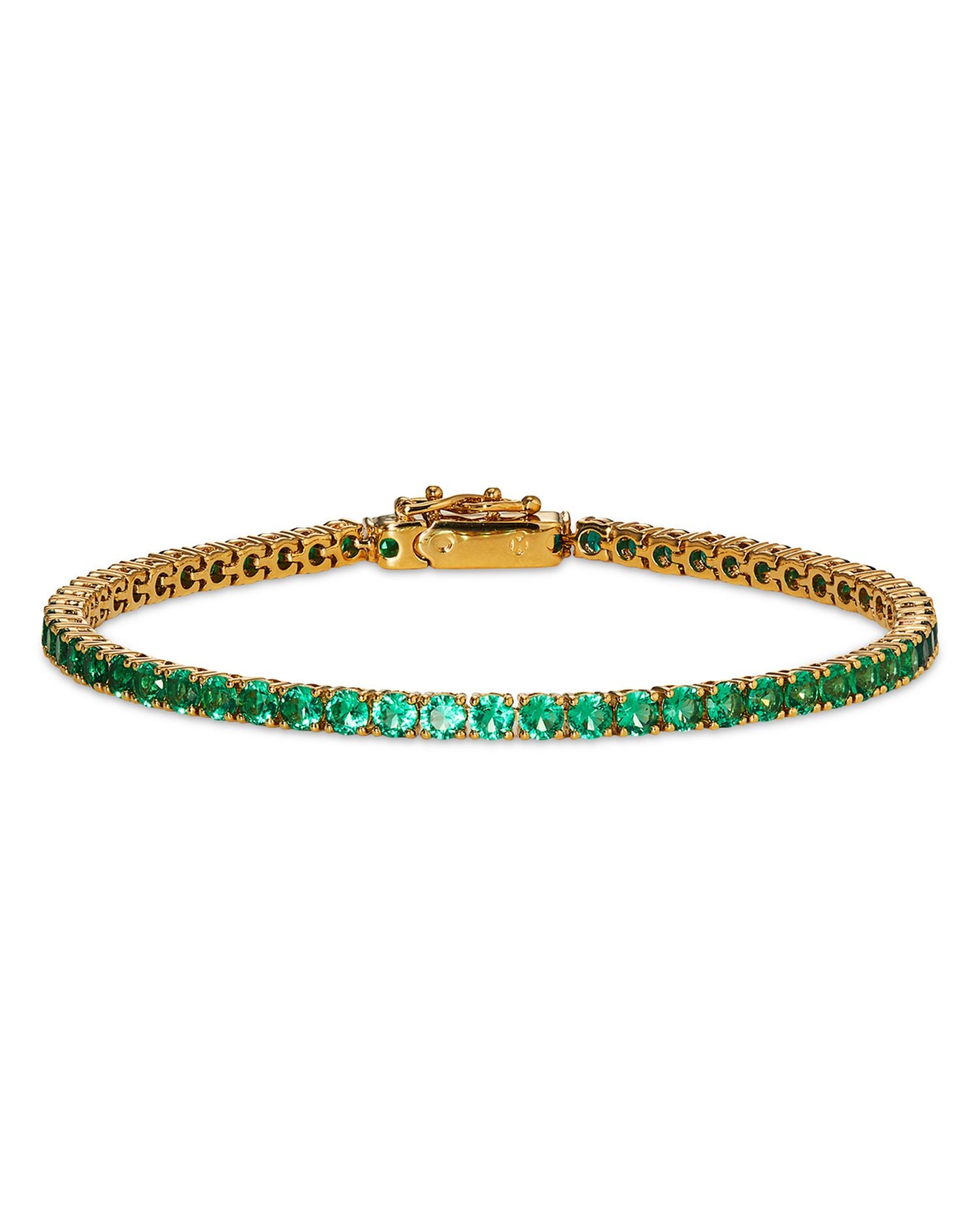 Green Cubic Zirconia Ombré Tennis Bracelet