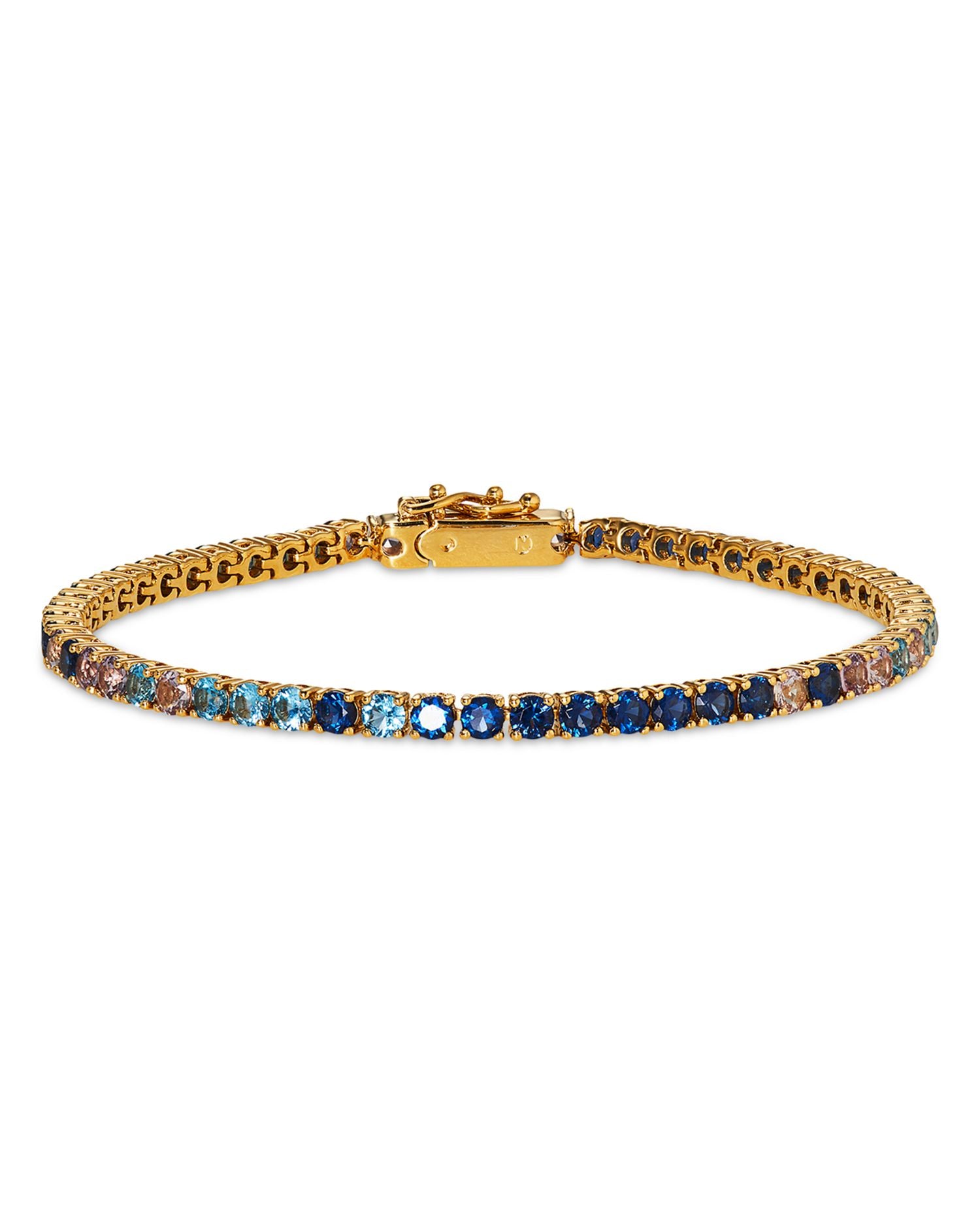 Blue Cubic Zirconia Ombré Tennis Bracelet