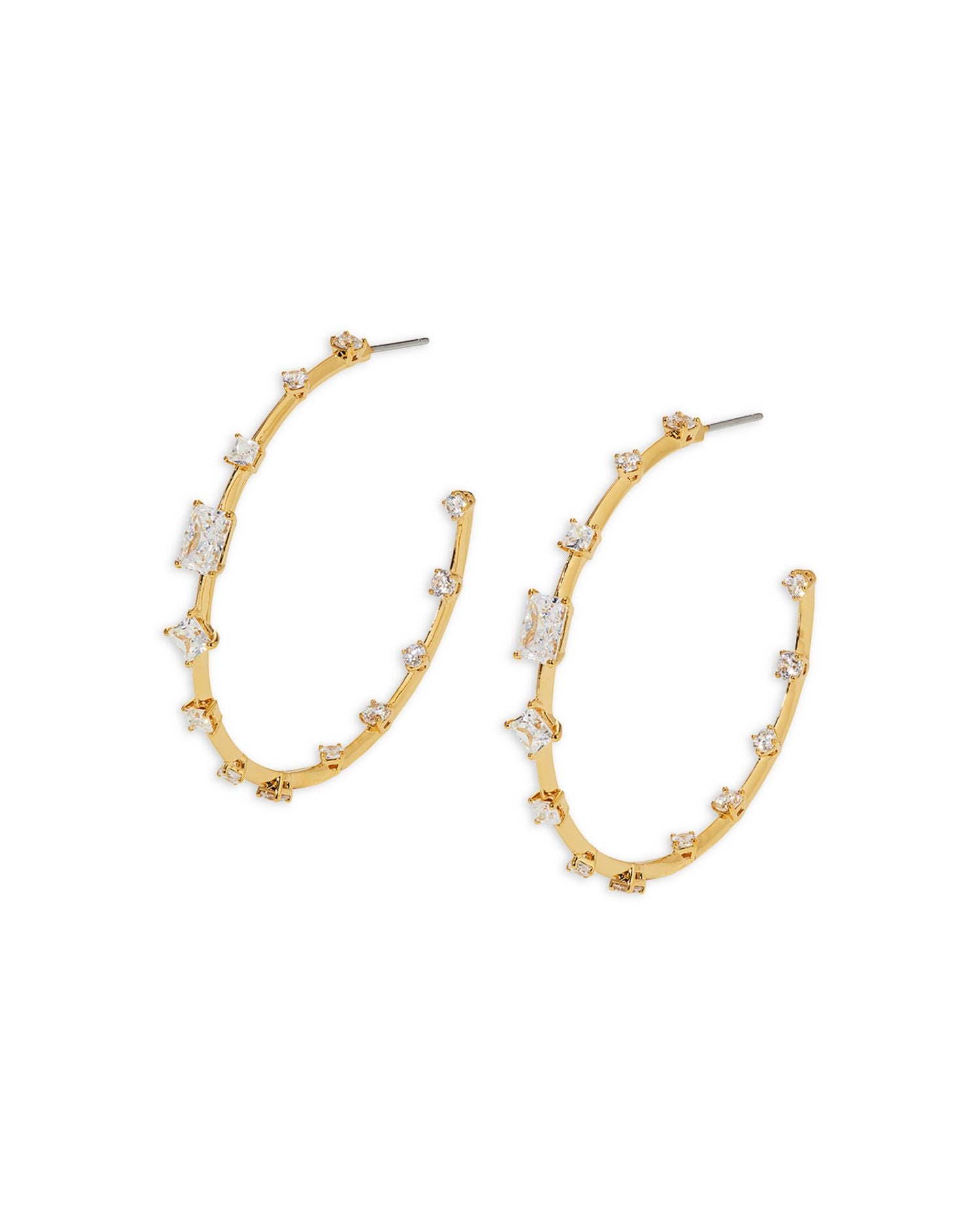 Rare Jewels Cubic Zirconia Medium Hoop Earrings