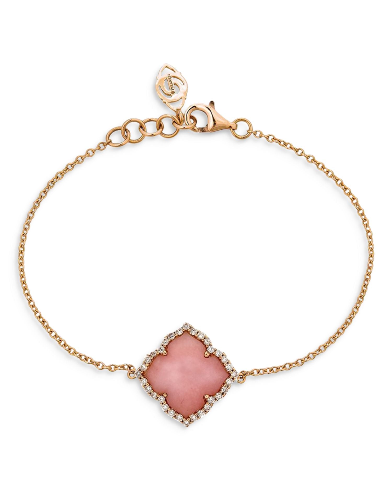 18K Rose Gold Capri Fiore Bracelet with Pink Opal and Diamonds