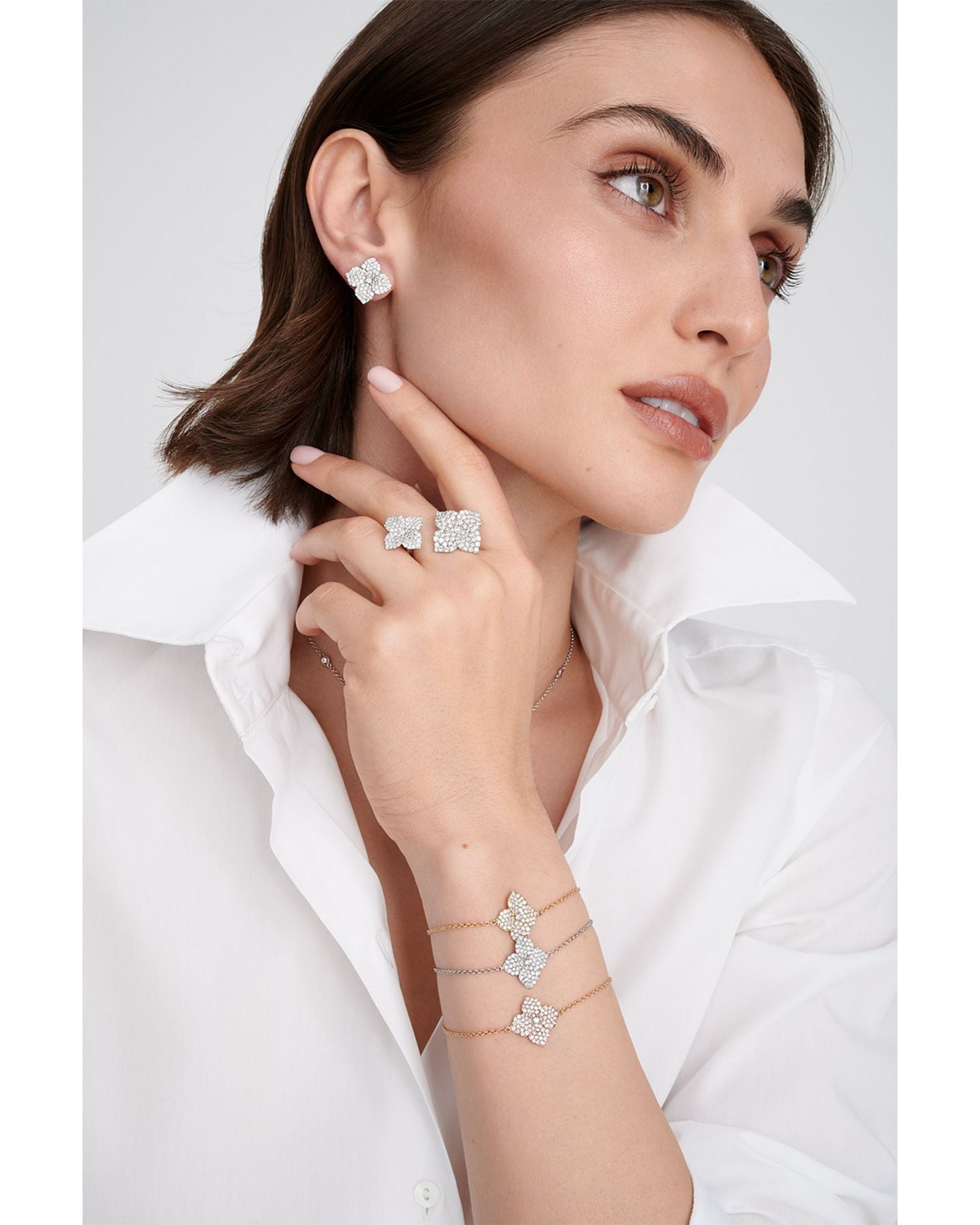 18K Yellow Gold Fiore Bracelet with Diamonds, 0.78 ct. t.w.