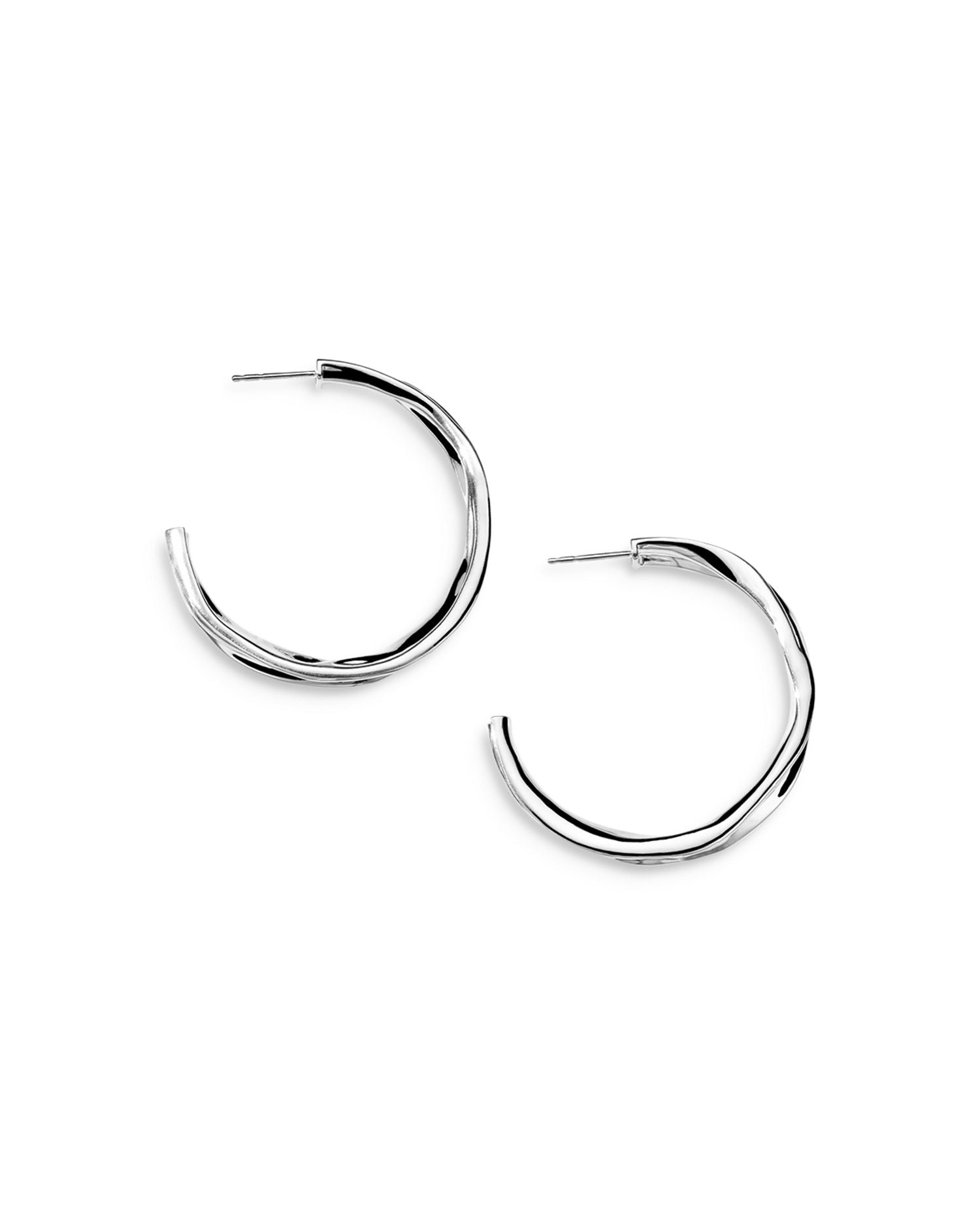 Sterling Silver 925 Classico Crush Medium Hoop Earrings
