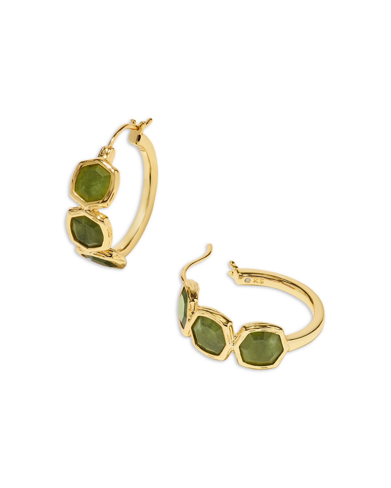 Maura Gemstone Hoop Earrings
