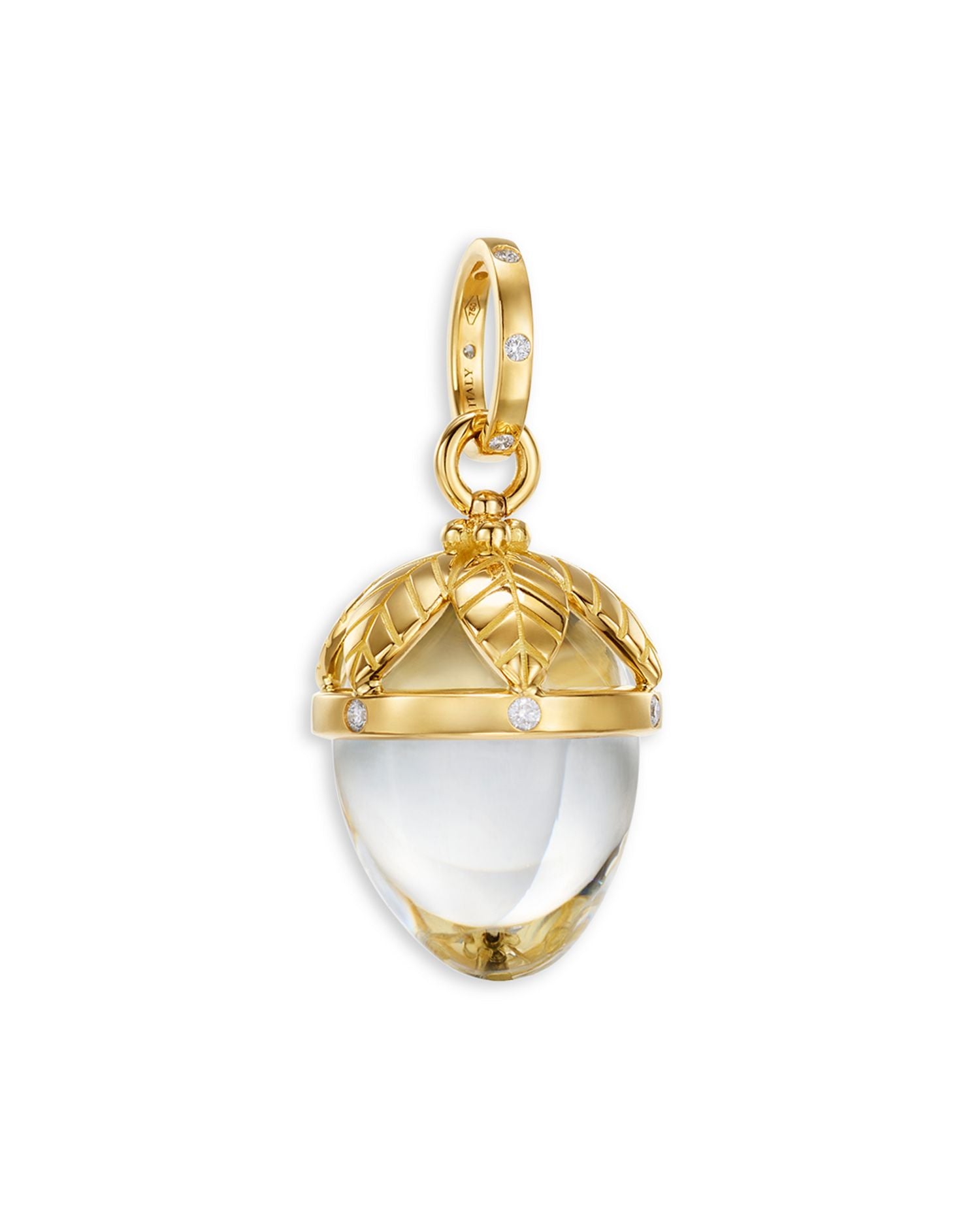 18K Yellow Gold FJ Crystal & Diamond Arcadia Amulet Pendant