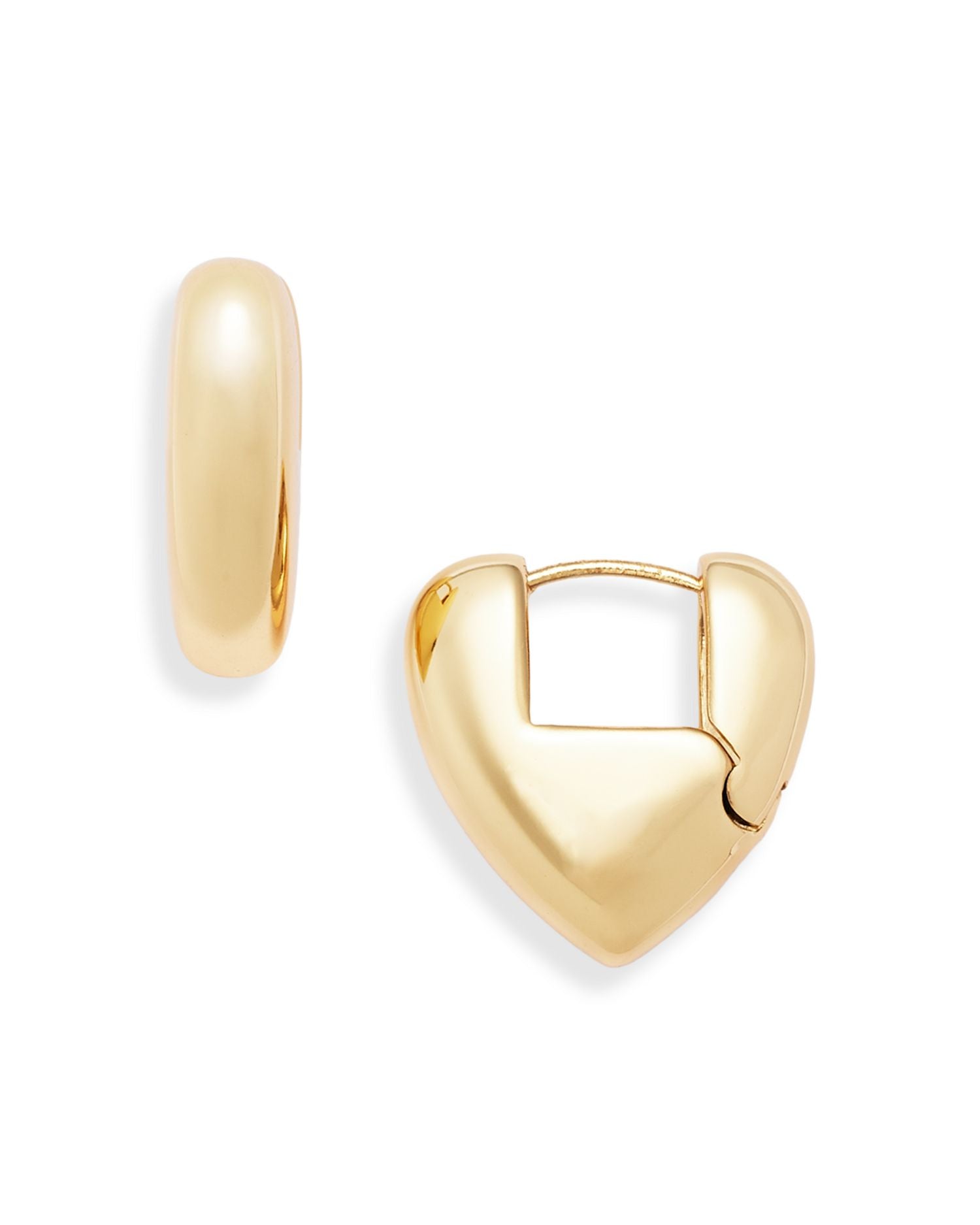 Heart Huggie Hoop Earrings - Exclusive