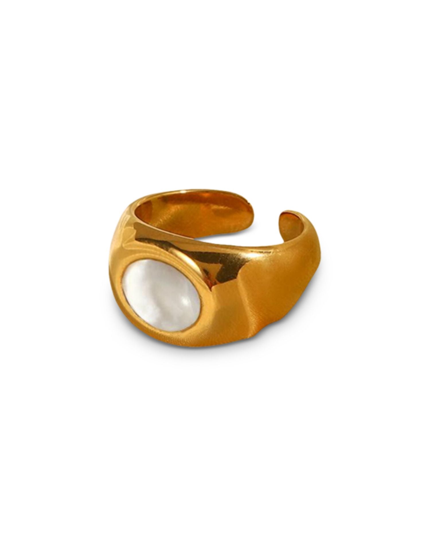 Adjustable Imitation Pearl Ring - Exclusive