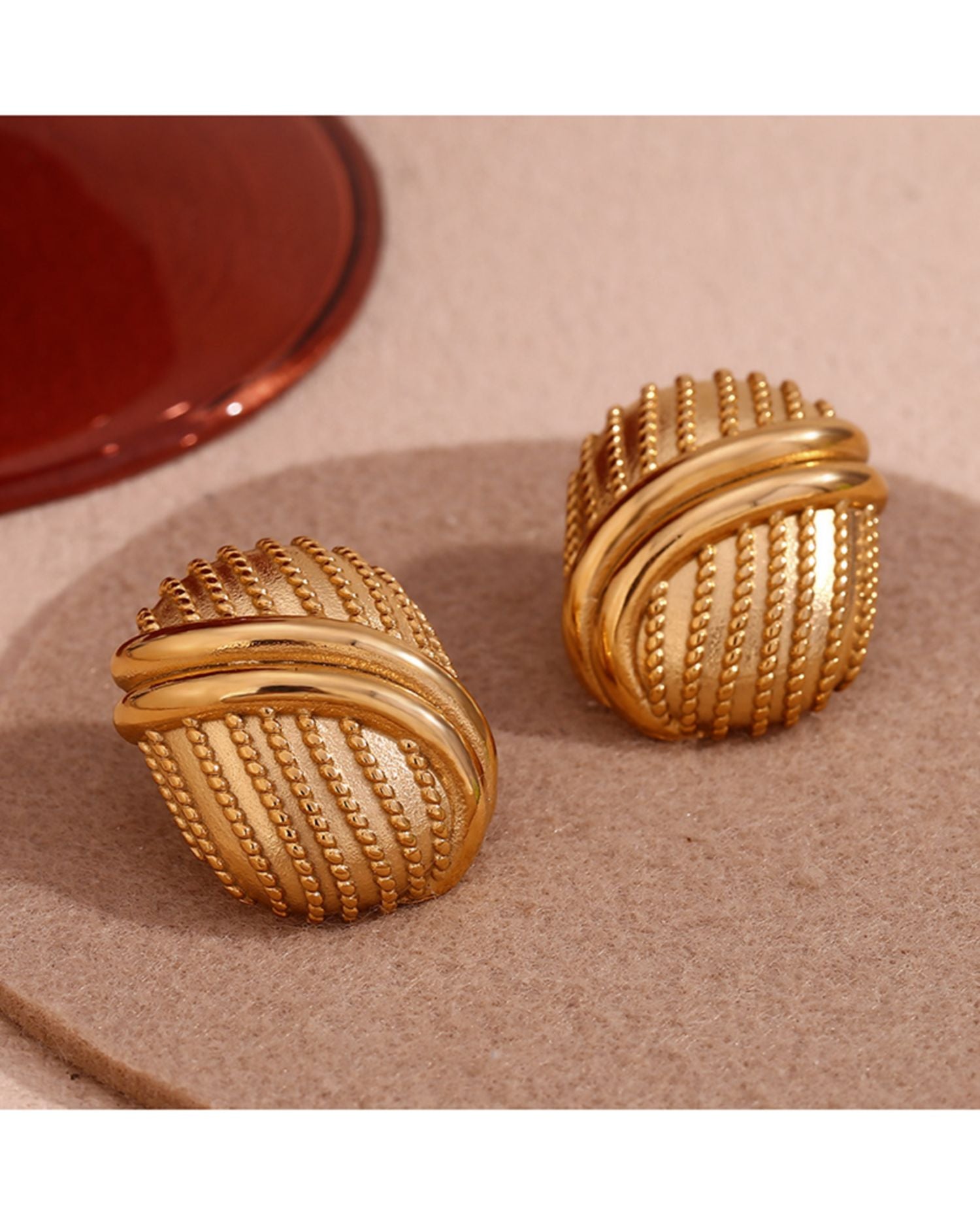 Shield Stud Earrings - Exclusive