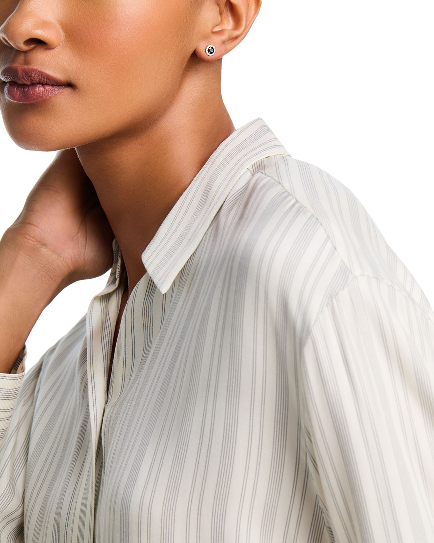 14K Yellow Gold Sapphire & Diamond Stud Earrings