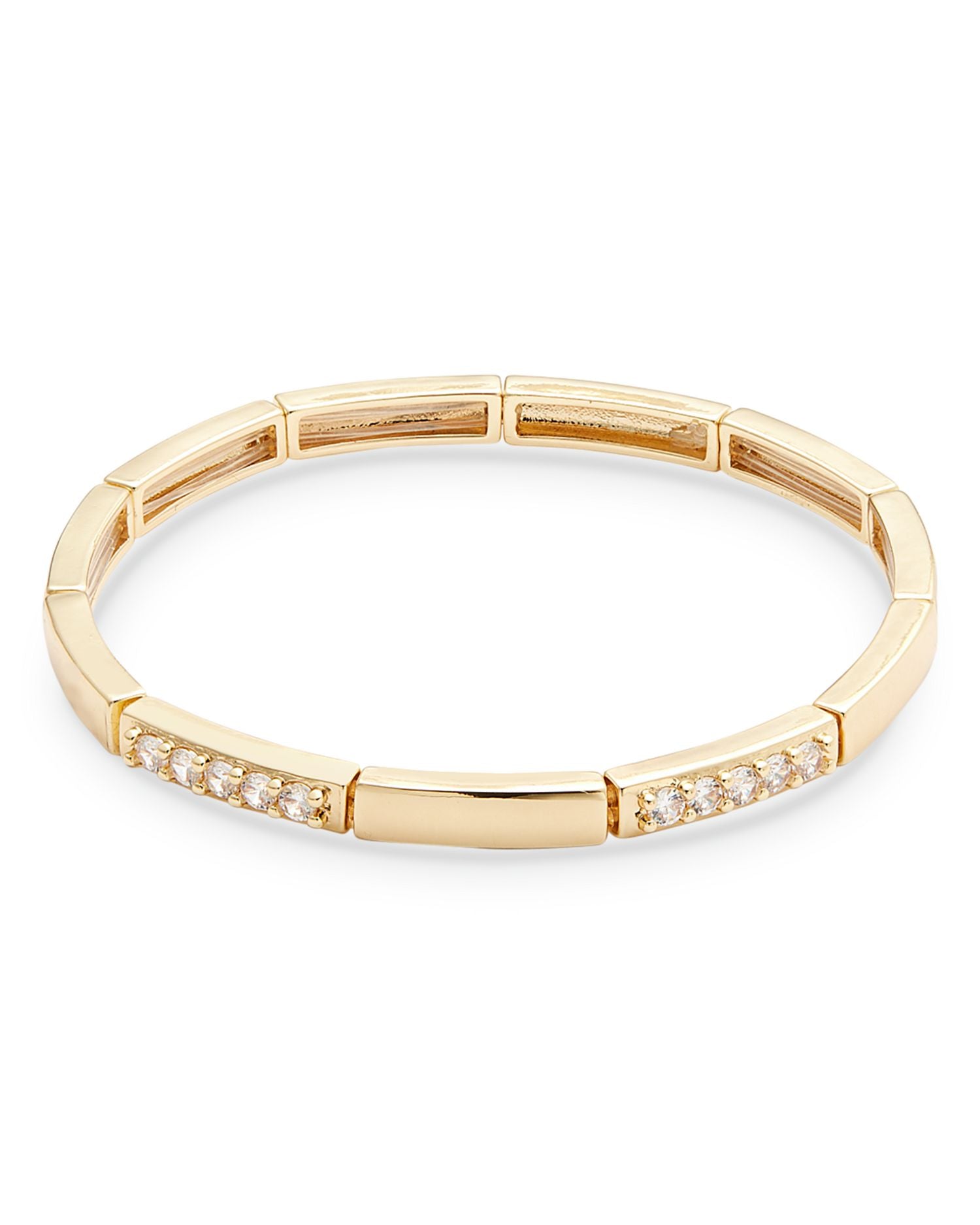 Cubic Zirconia Bar Stretch Bracelet - Exclusive