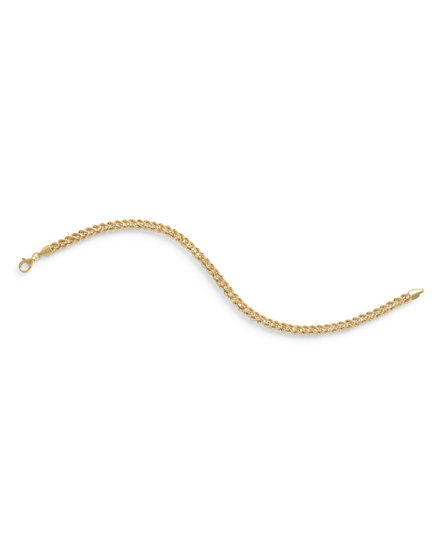 14K Yellow Gold Cuore Rope Link Bracelet