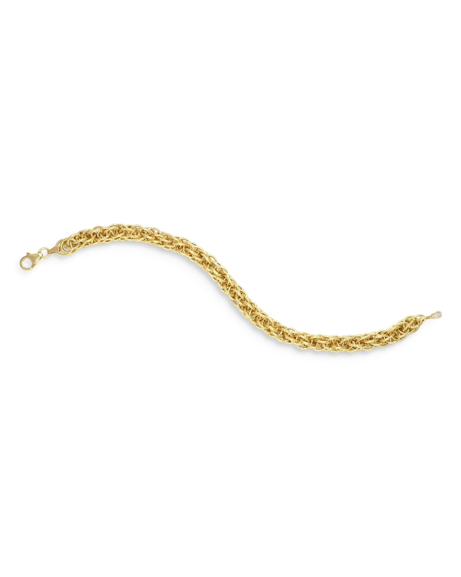 14K Yellow Gold Twist Multi Link Bracelet