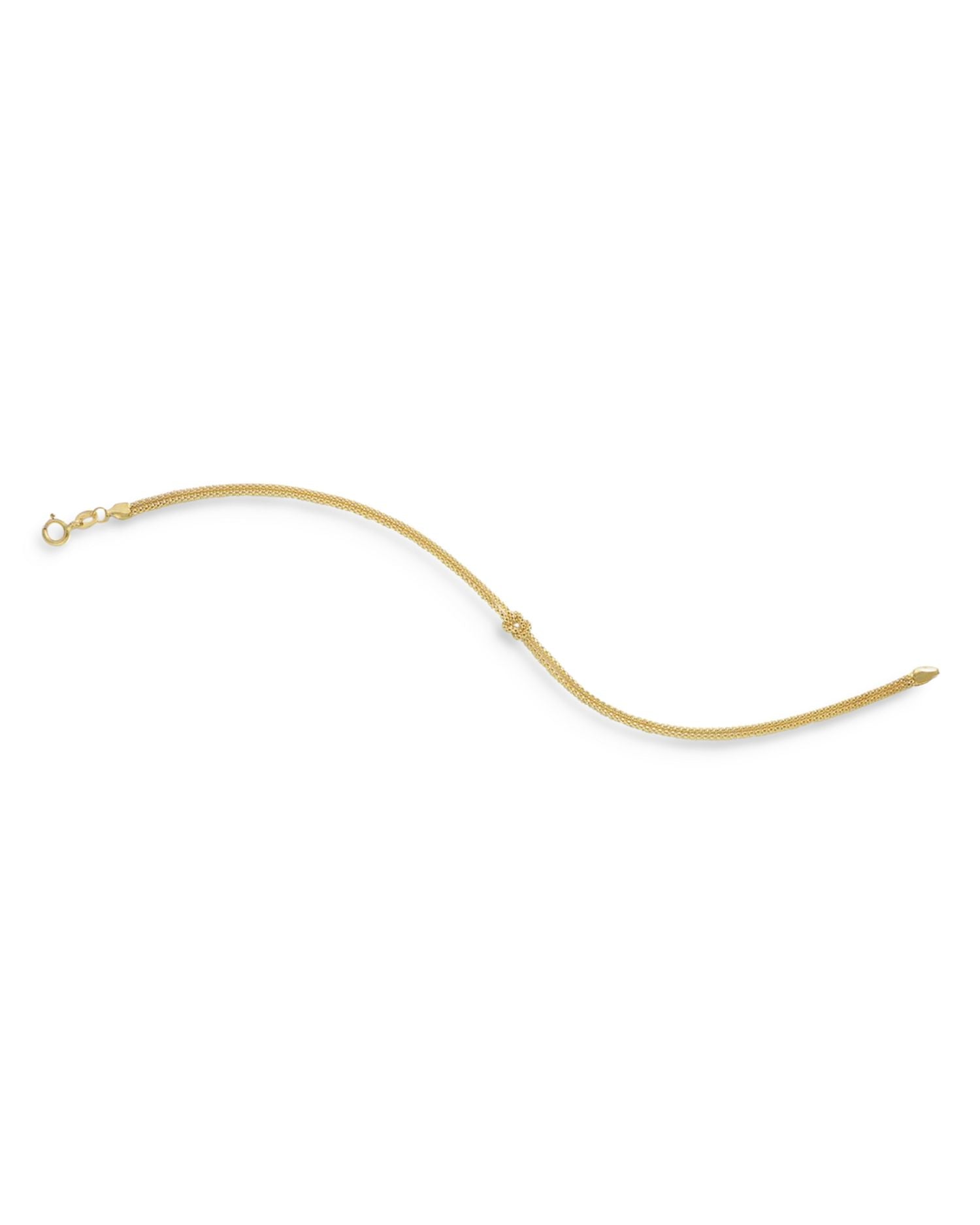 14K Yellow Gold Knotted Popcorn Link Bracelet