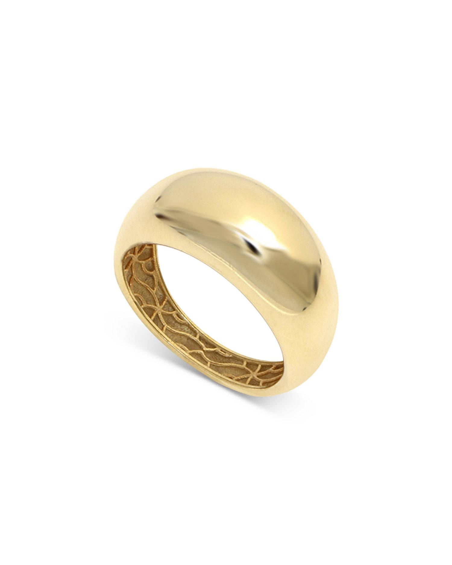 14K Yellow Gold Domed Mirror Ring - Exclusive
