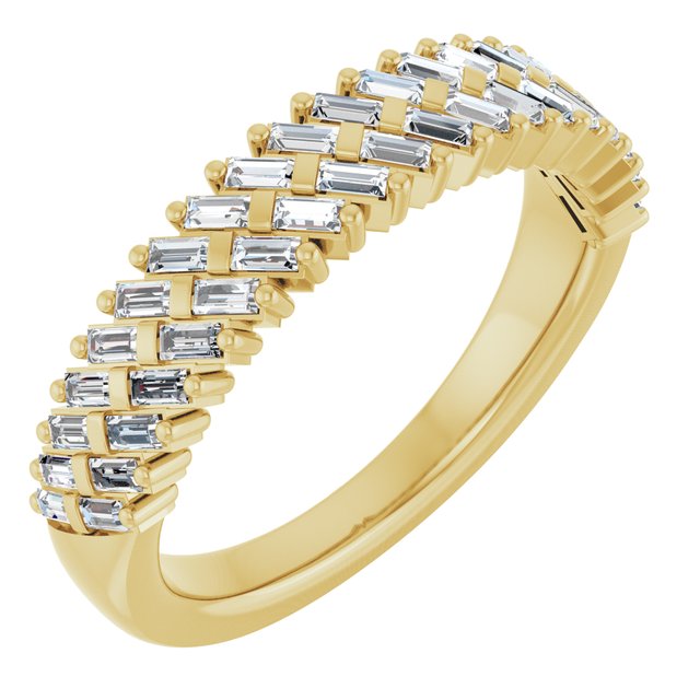 3.4Ct Lab-grown Diamond Band in 14K Yellow Gold