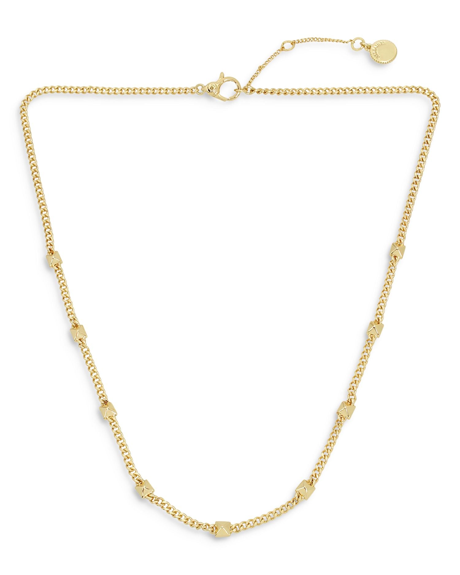 Pyramid Stud Collar Necklace, 18'-20'