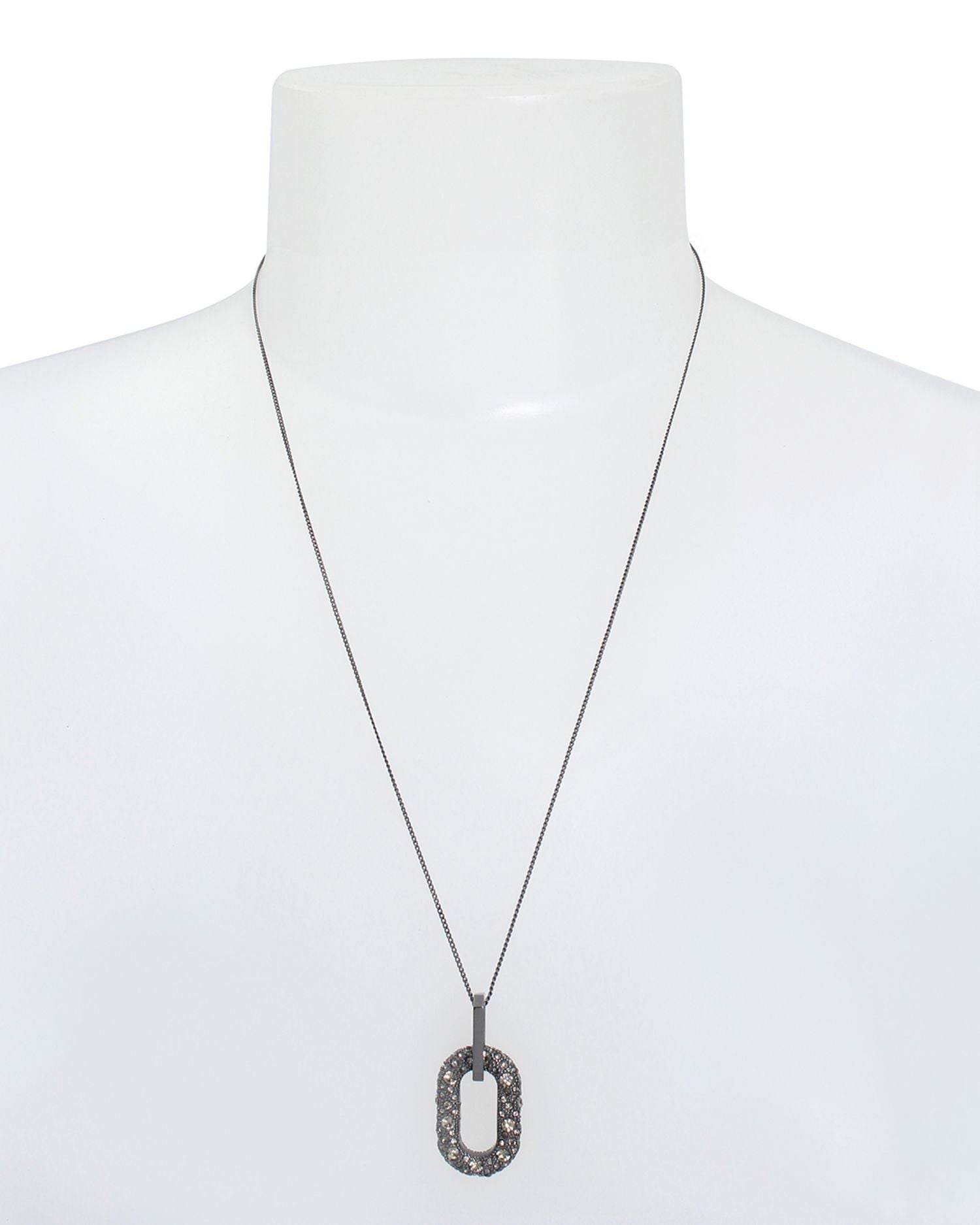 Pavé Link Pendant Necklace, 22'-24'