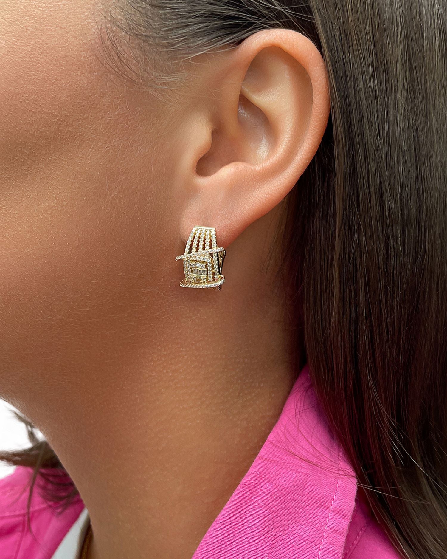 Leigh Multi Row Hoop Earrings