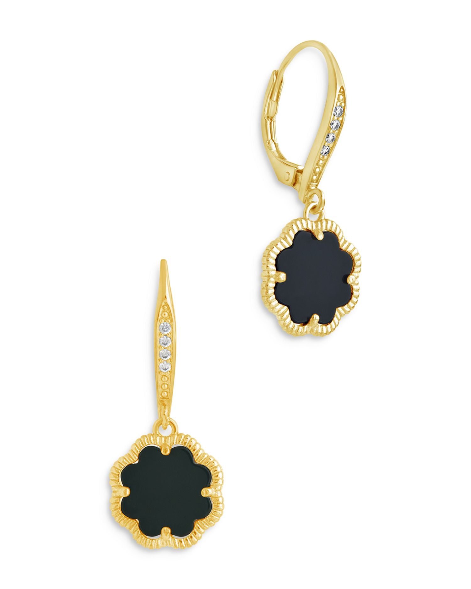 Rose Petal Short Drop Earrings