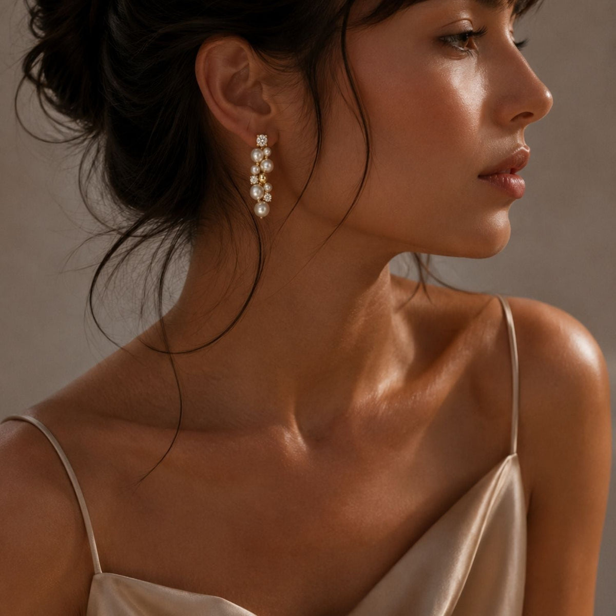 Aurora Diamond & Pearl Cascade Earrings
