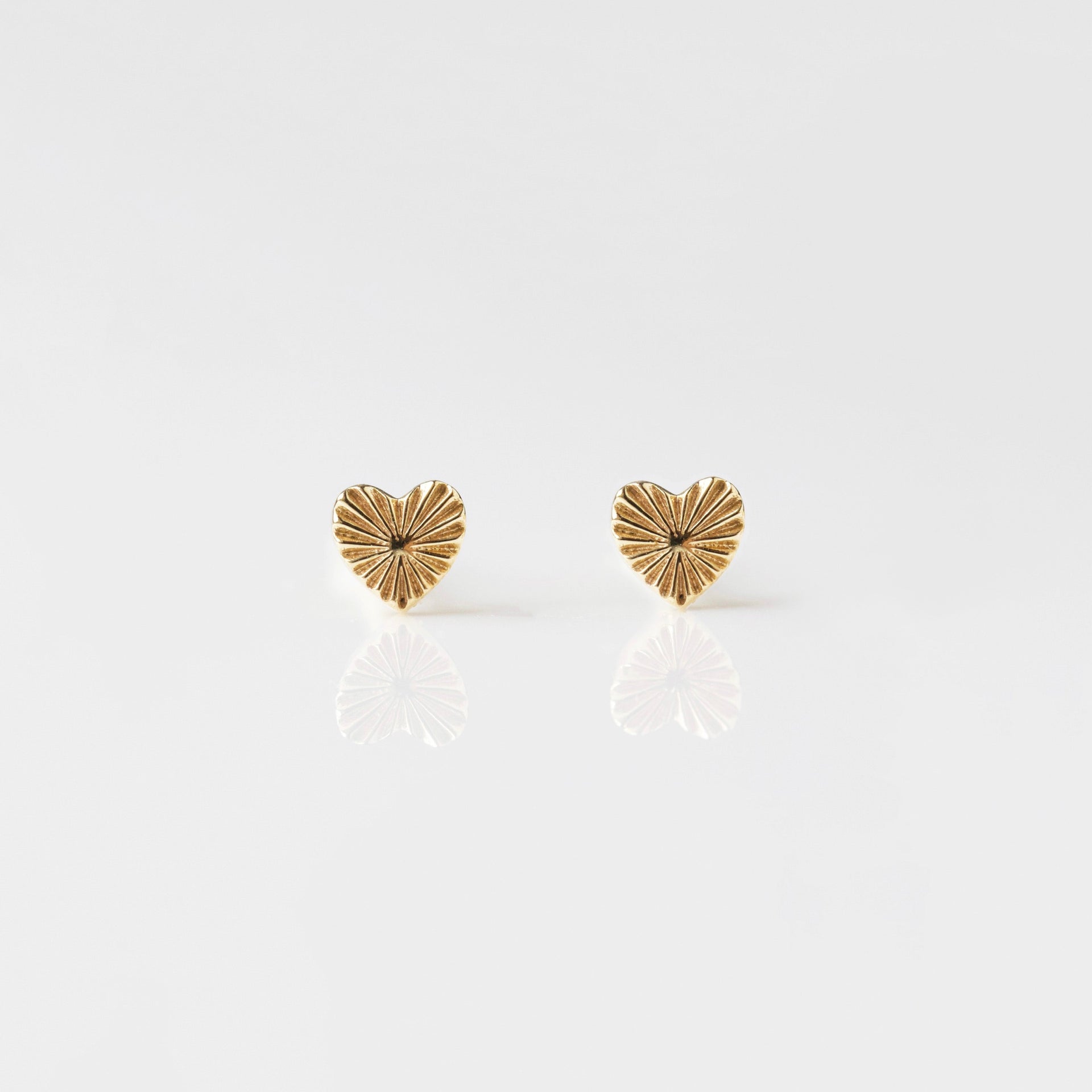 Heart Sunray Stud Earrings